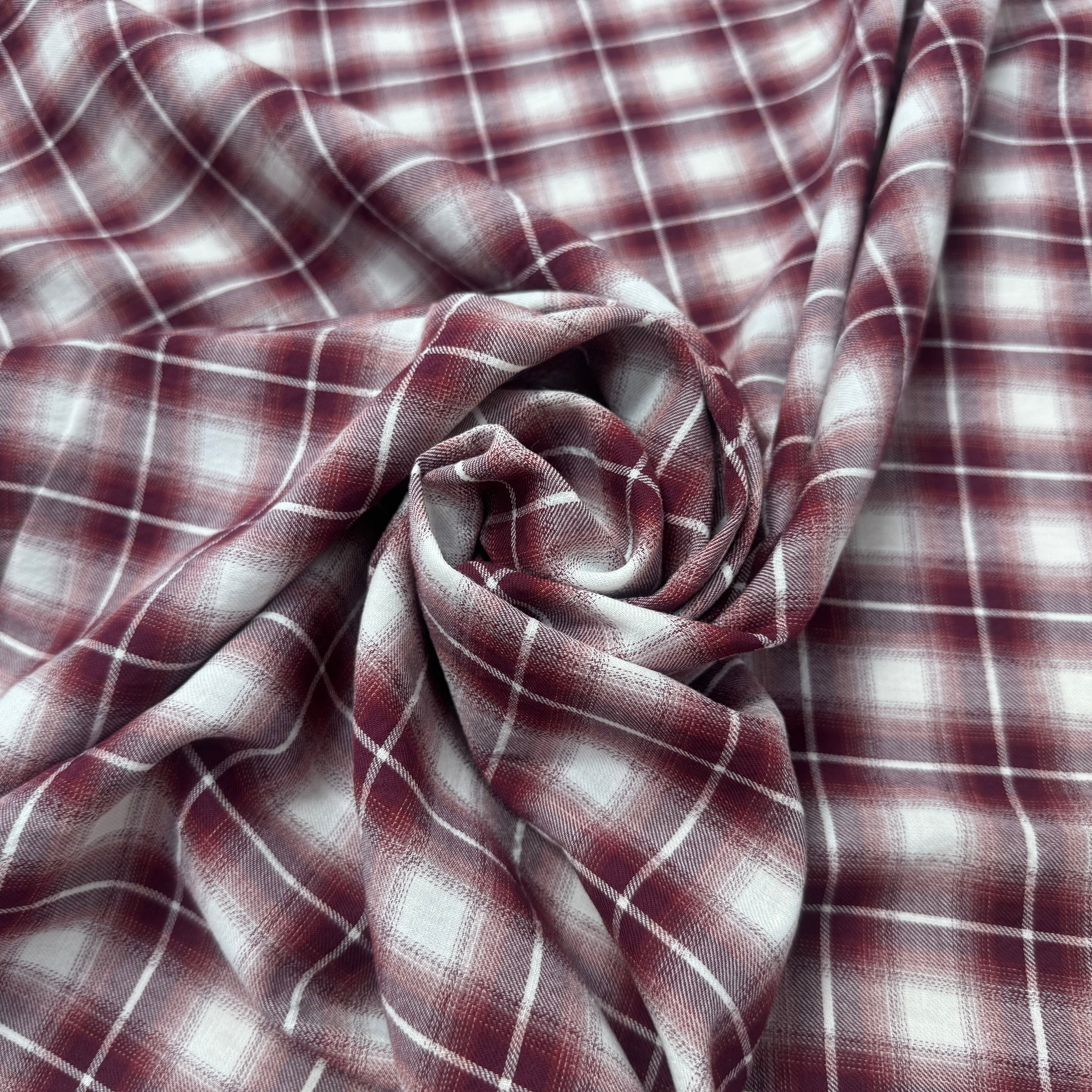 COTON A CARREAUX ROUGE BLANC BORDEAUX - My Little Coupon