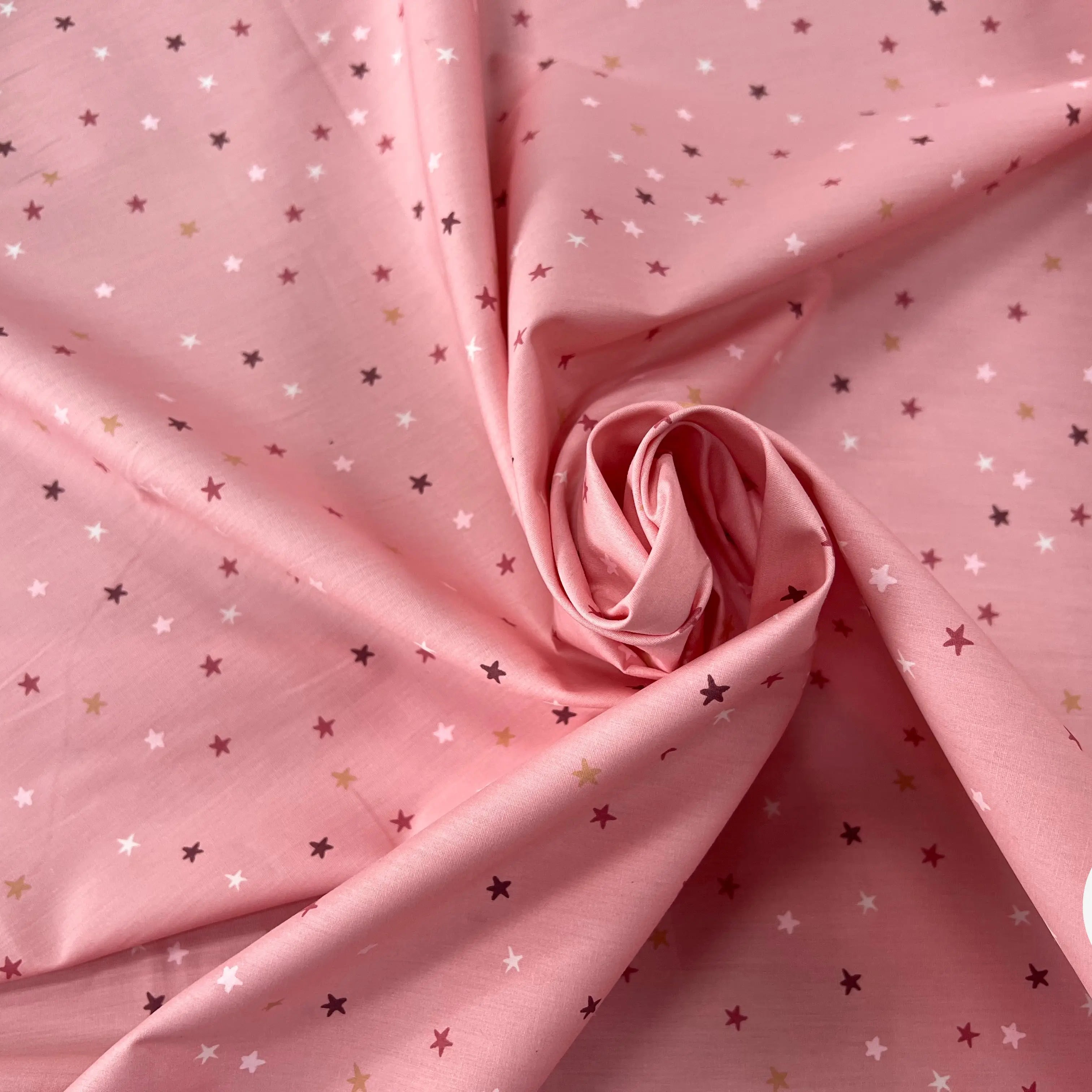 COTON BÉBÉ 120 FILS MOTIF ETOILE ROSE - My Little Coupon