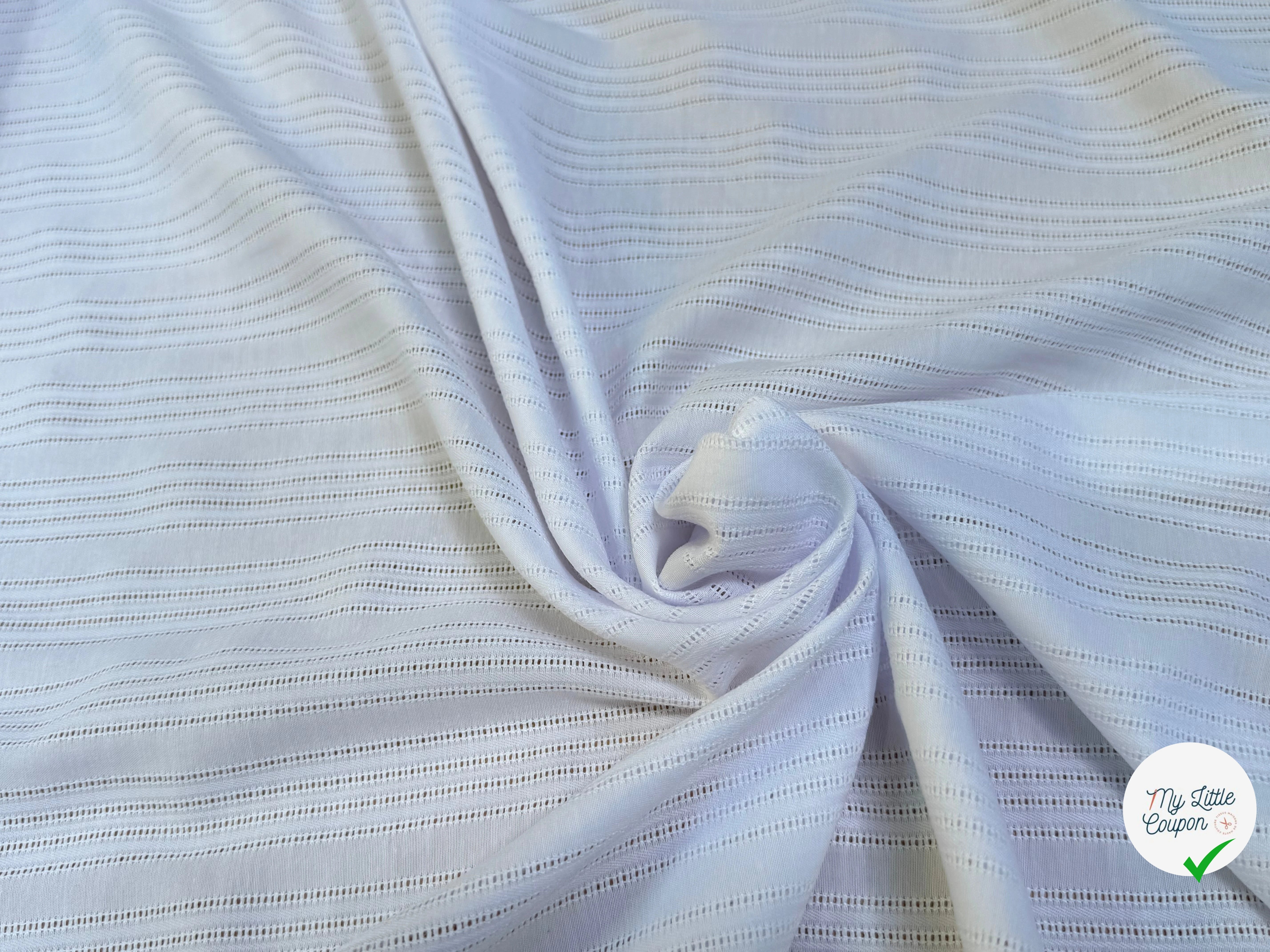 COTON BRODÉ MAGNIFIQUE BLANC - My Little Coupon