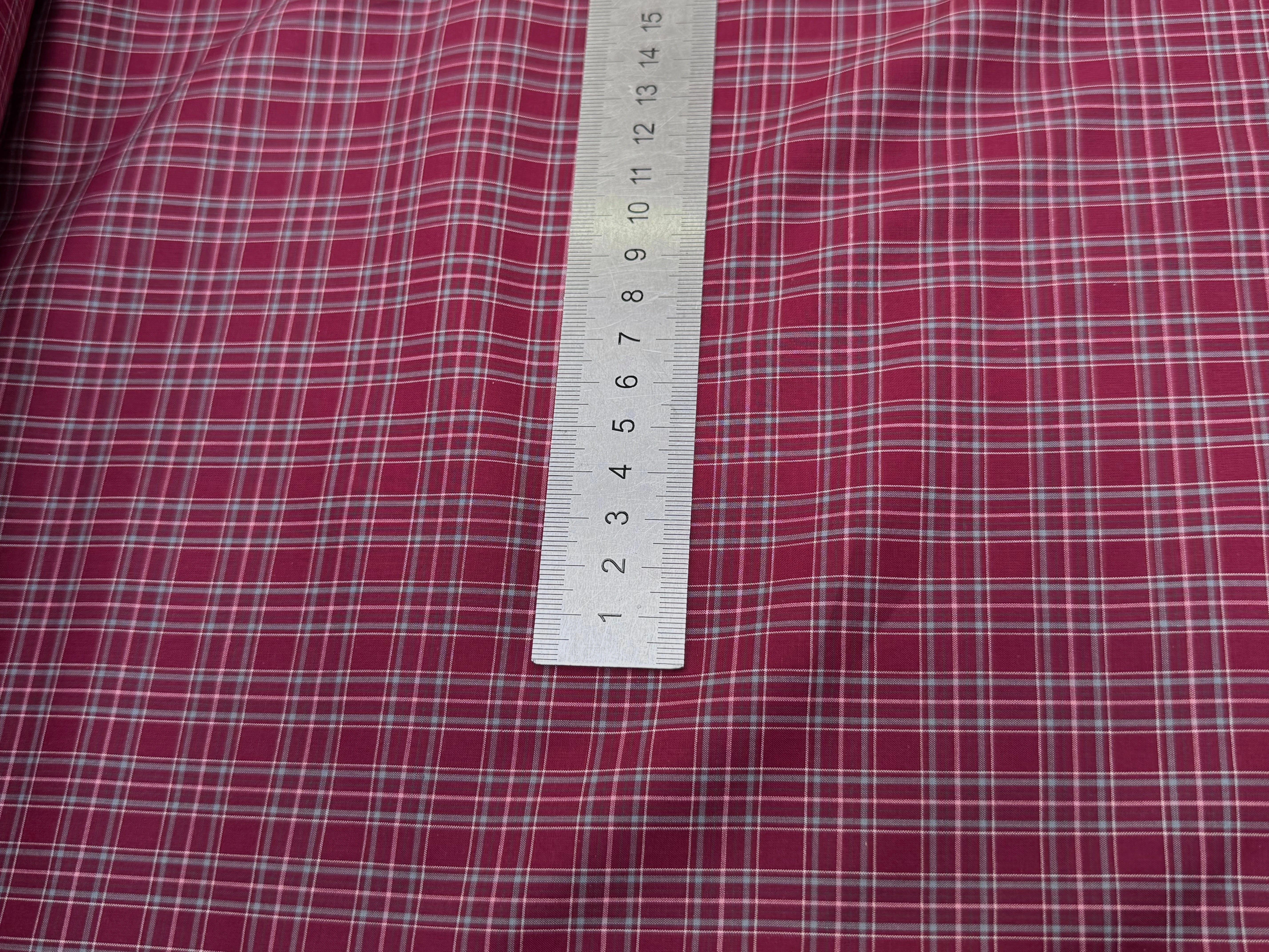 COTON CHEMISE À CARREAUX BORDEAUX - My Little Coupon