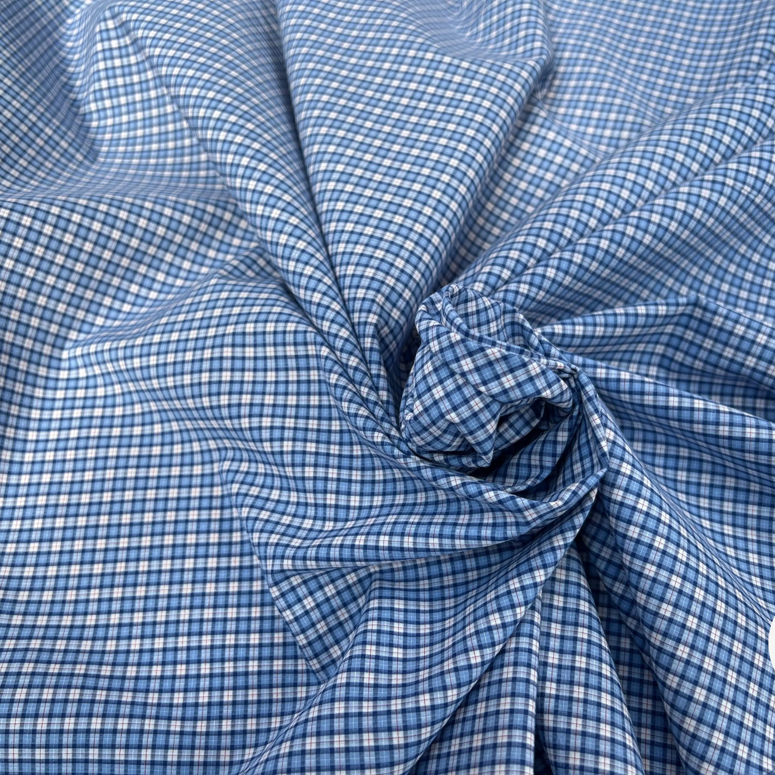 COTON CHEMISE CARREAUX BLEU BLANC ROUGE - My Little Coupon