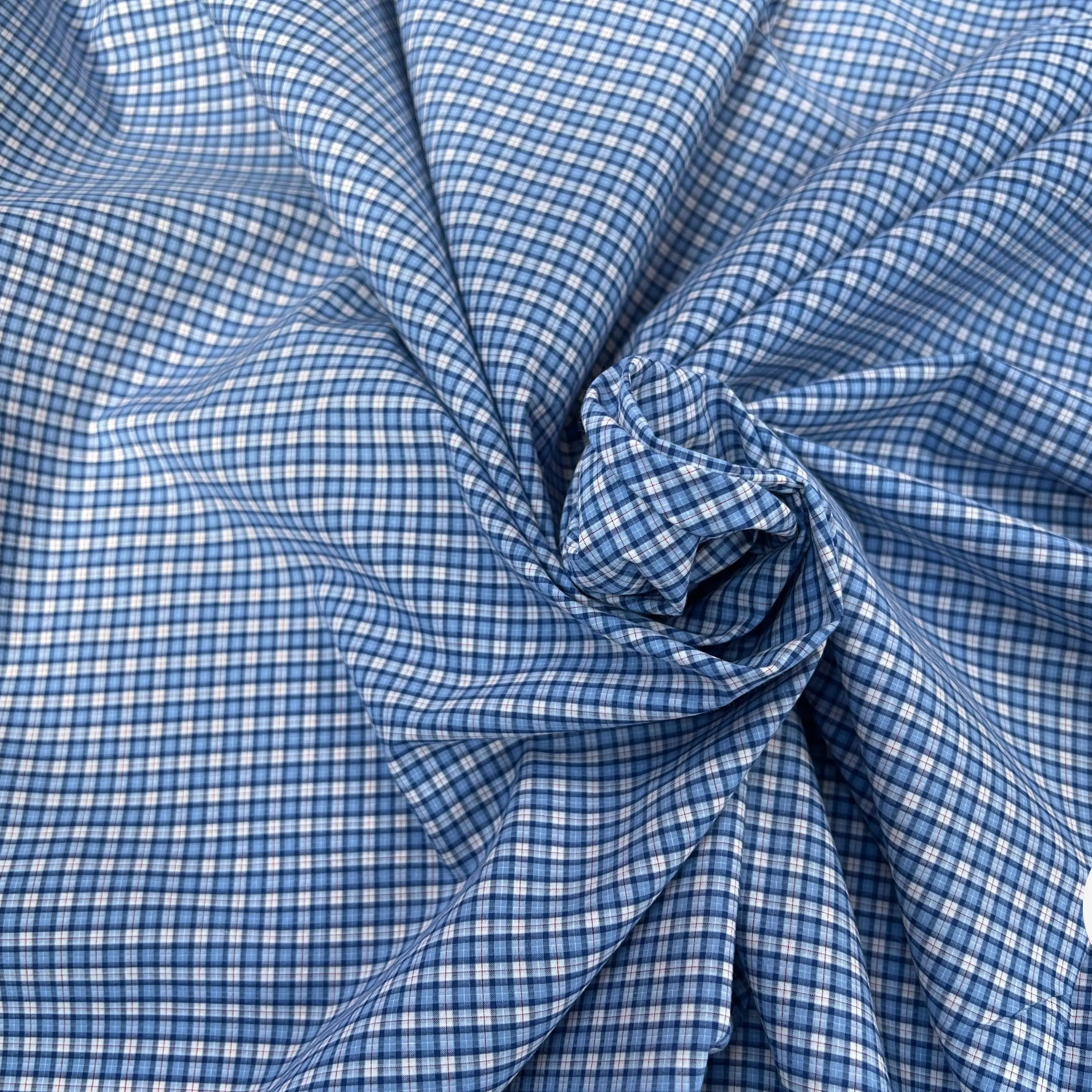 COTON CHEMISE CARREAUX BLEU BLANC ROUGE - My Little Coupon