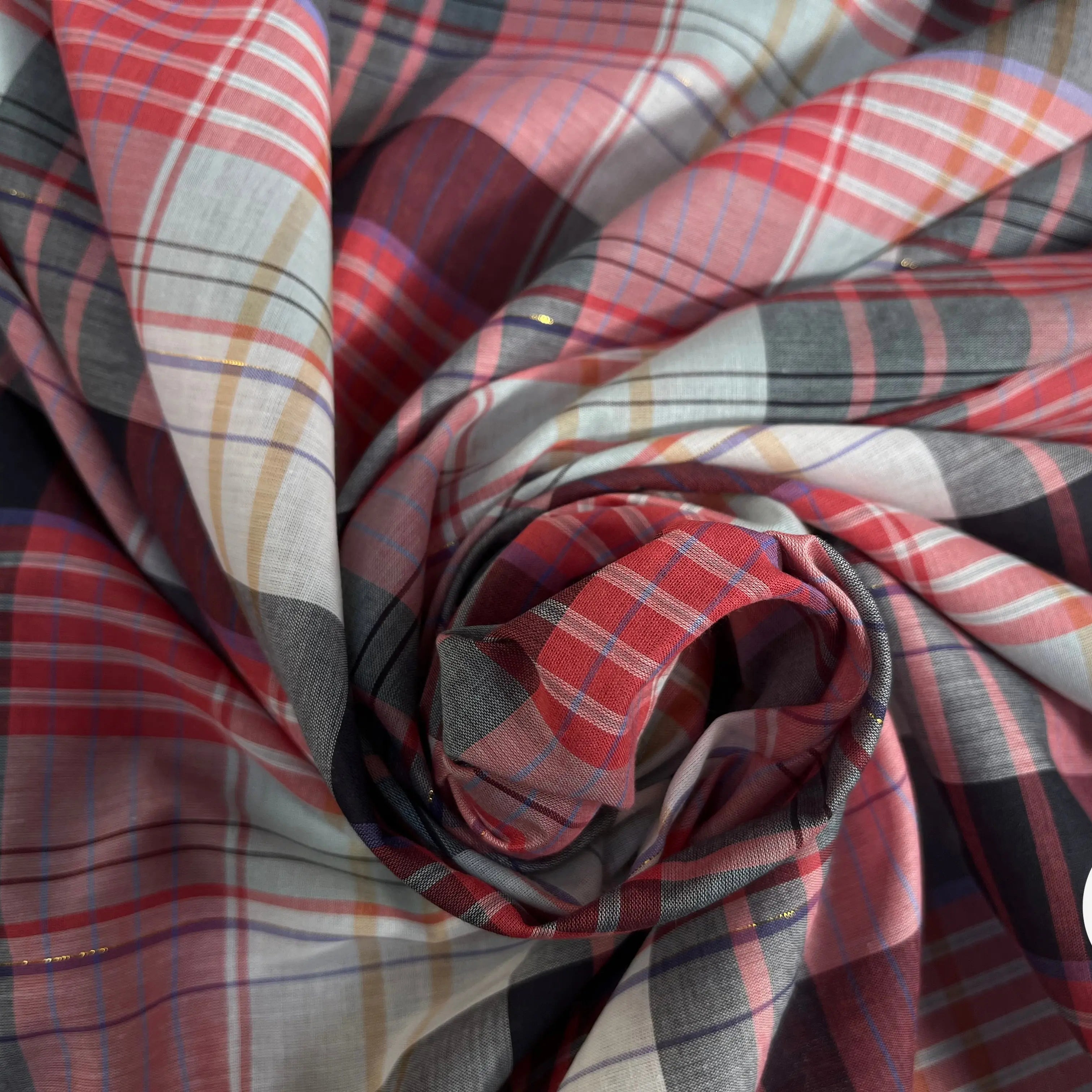 COTON CHEMISE CARREAUX ROUGE MULTICOLORE - My Little Coupon