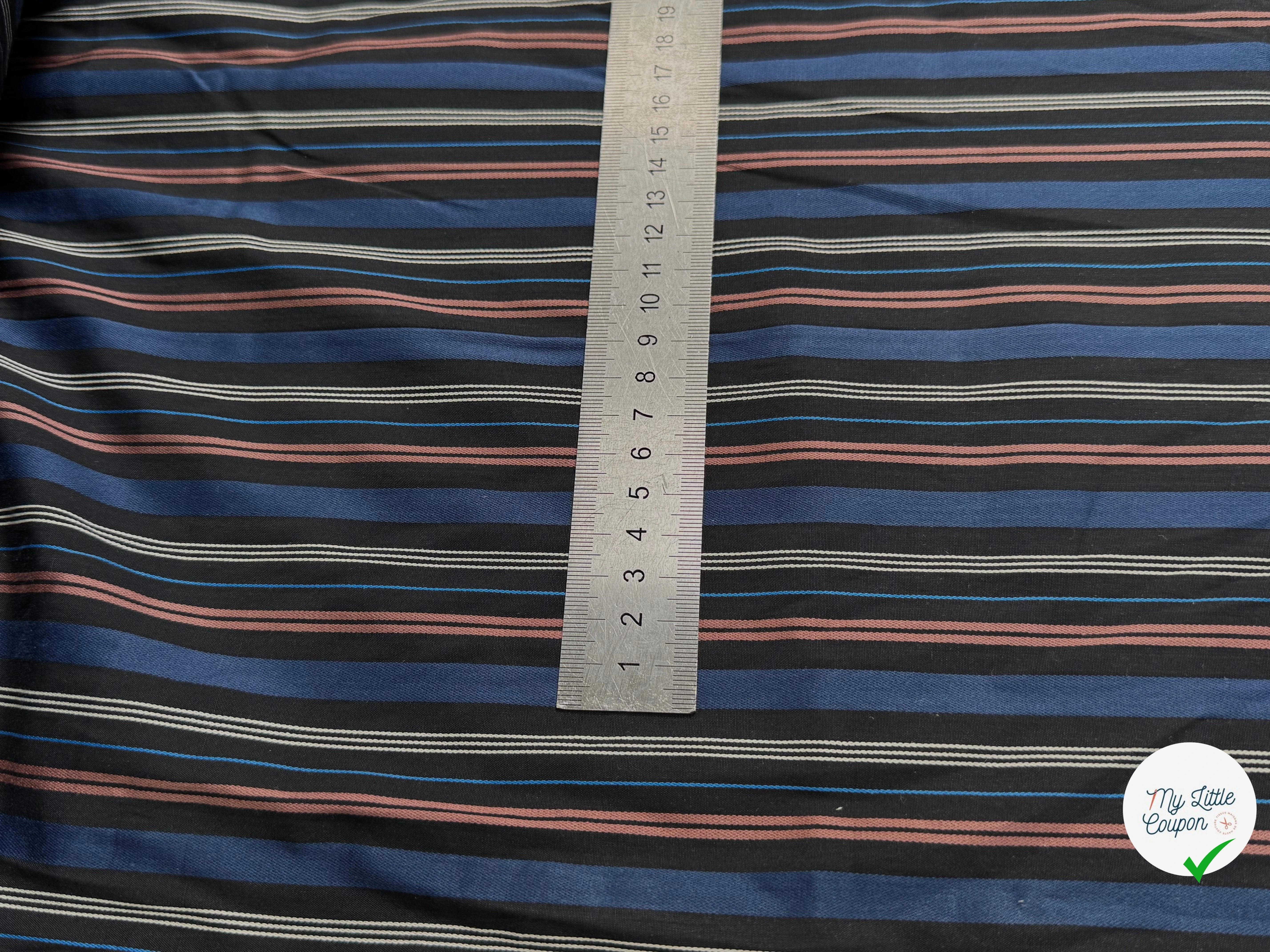 COTON CHEMISE CHIC RAYURES MULTICOLOR BLEU NOIR - My Little Coupon