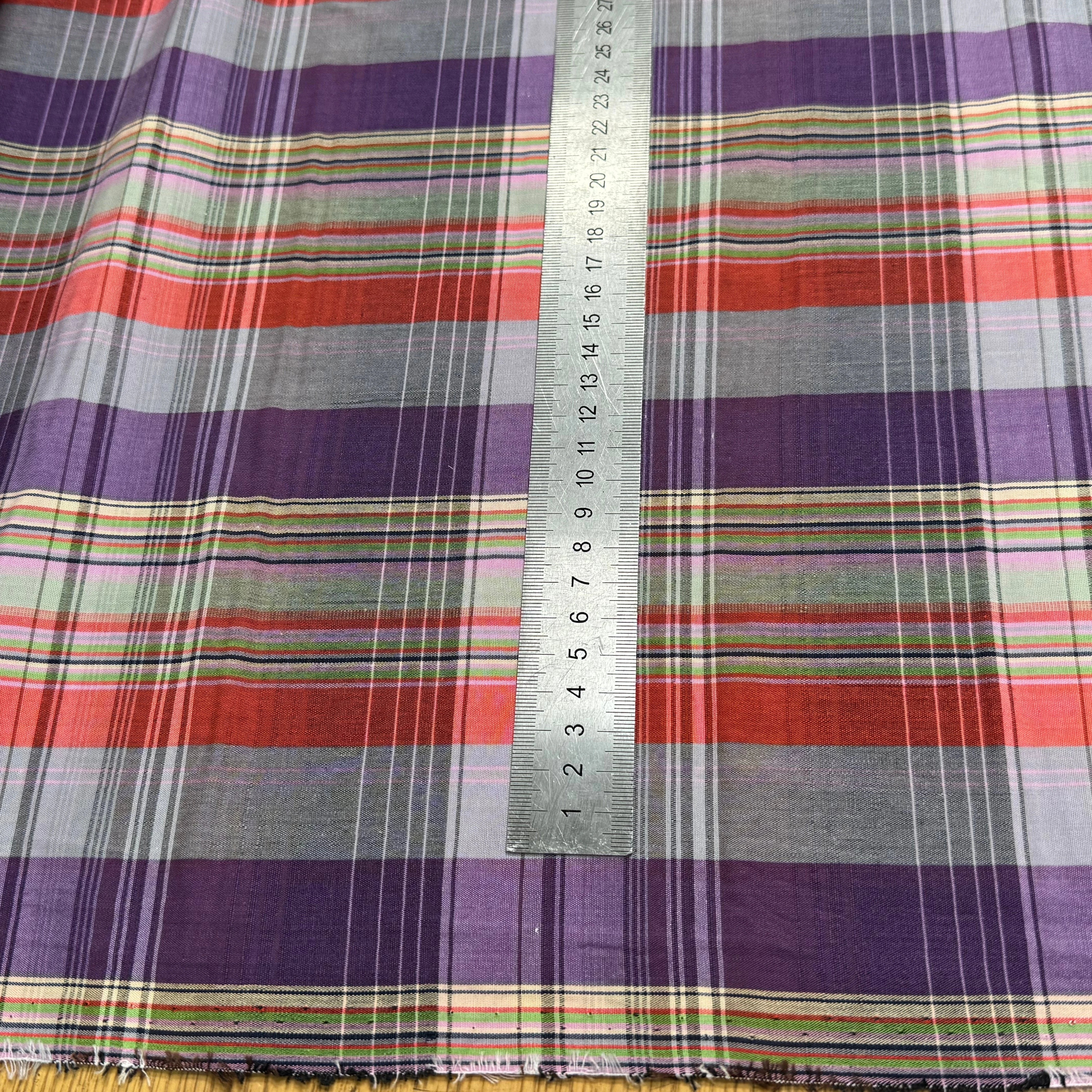 COTON CHEMISE CHIC RAYURES MULTICOLOR GRIS VIOLET - My Little Coupon