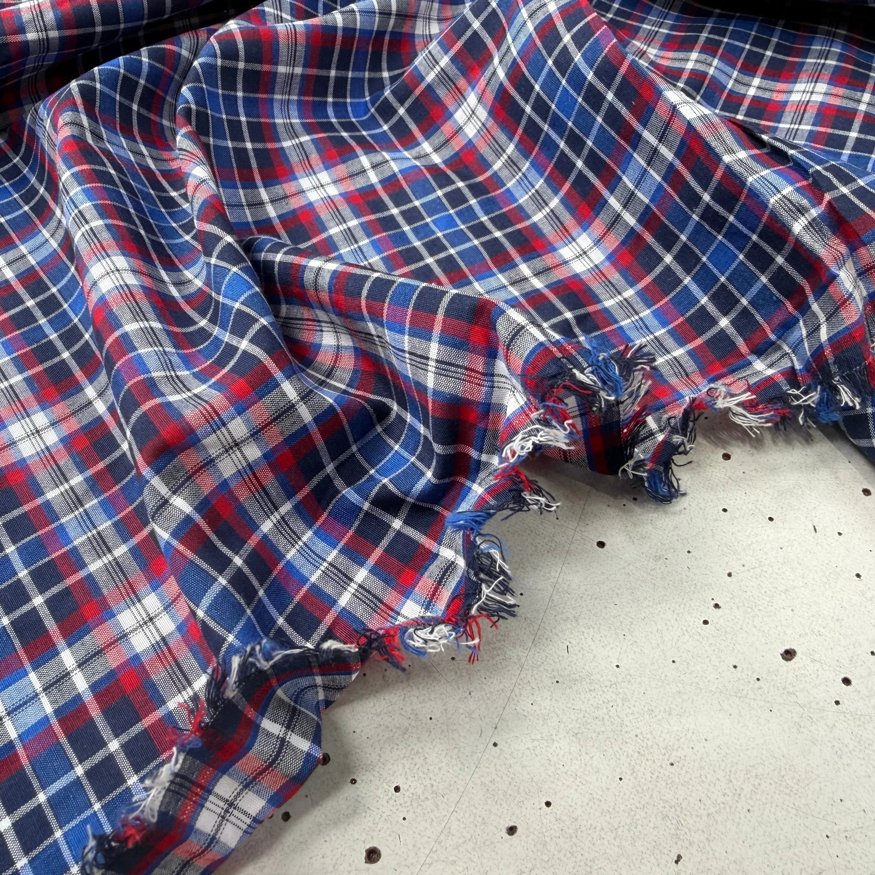 COTON CHEMISE ECOSSAIS BLEU ROUGE - My Little Coupon