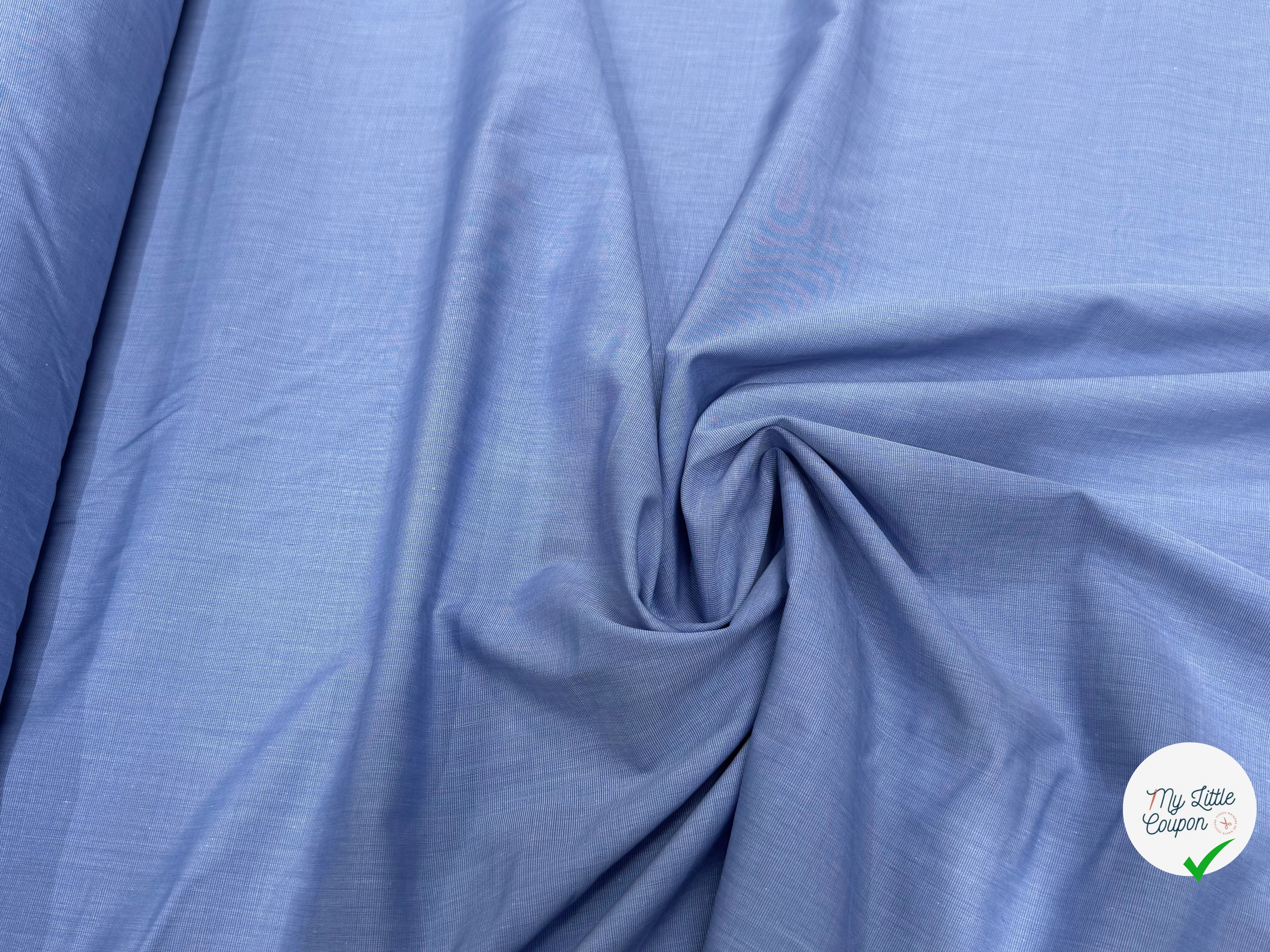 COTON CHEMISE ESPRIT OXFORD BLEU - My Little Coupon