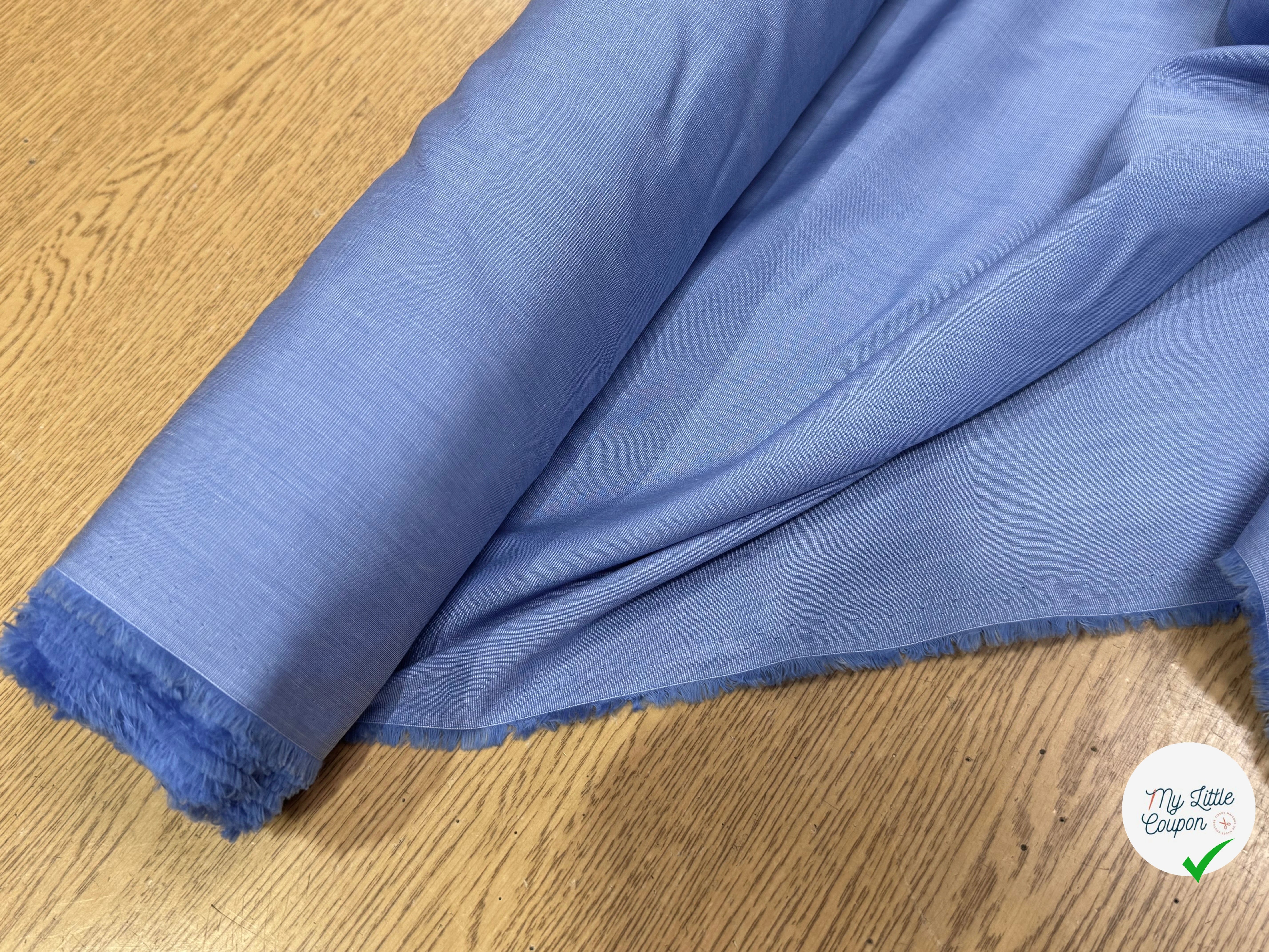 COTON CHEMISE ESPRIT OXFORD BLEU - My Little Coupon
