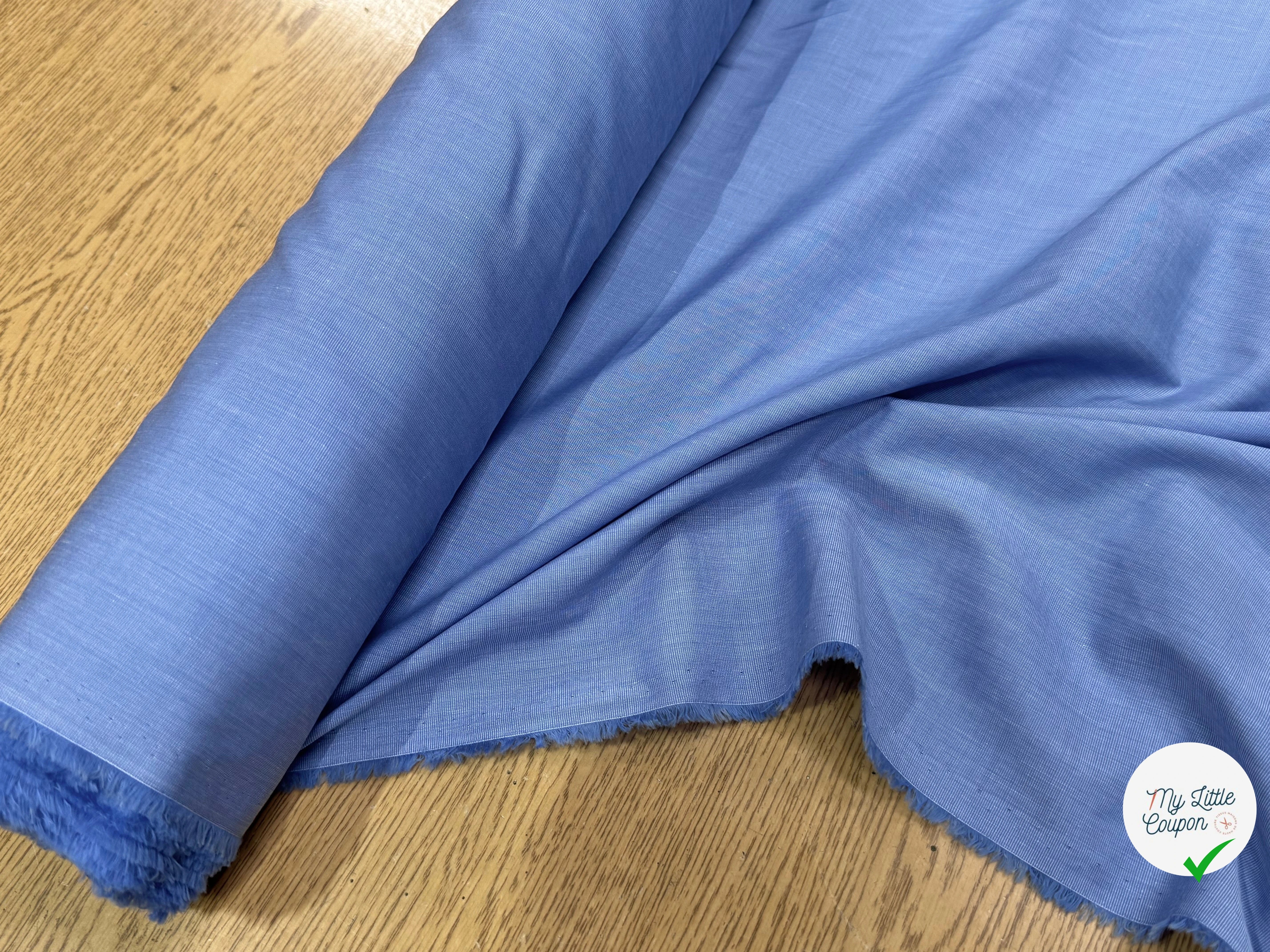 COTON CHEMISE ESPRIT OXFORD BLEU - My Little Coupon
