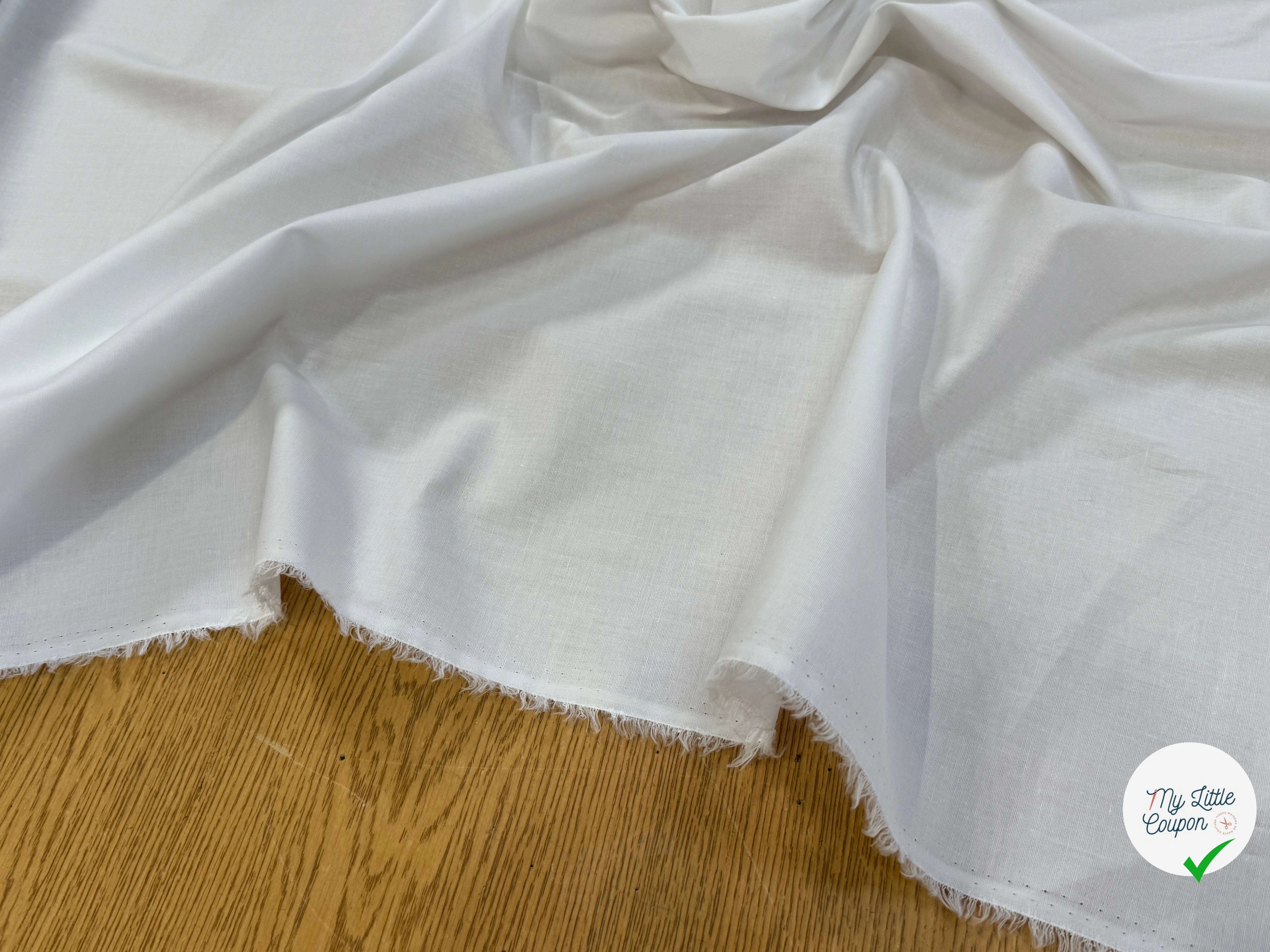 COTON CHEMISE LEGER BLANC STRETCH - My Little Coupon