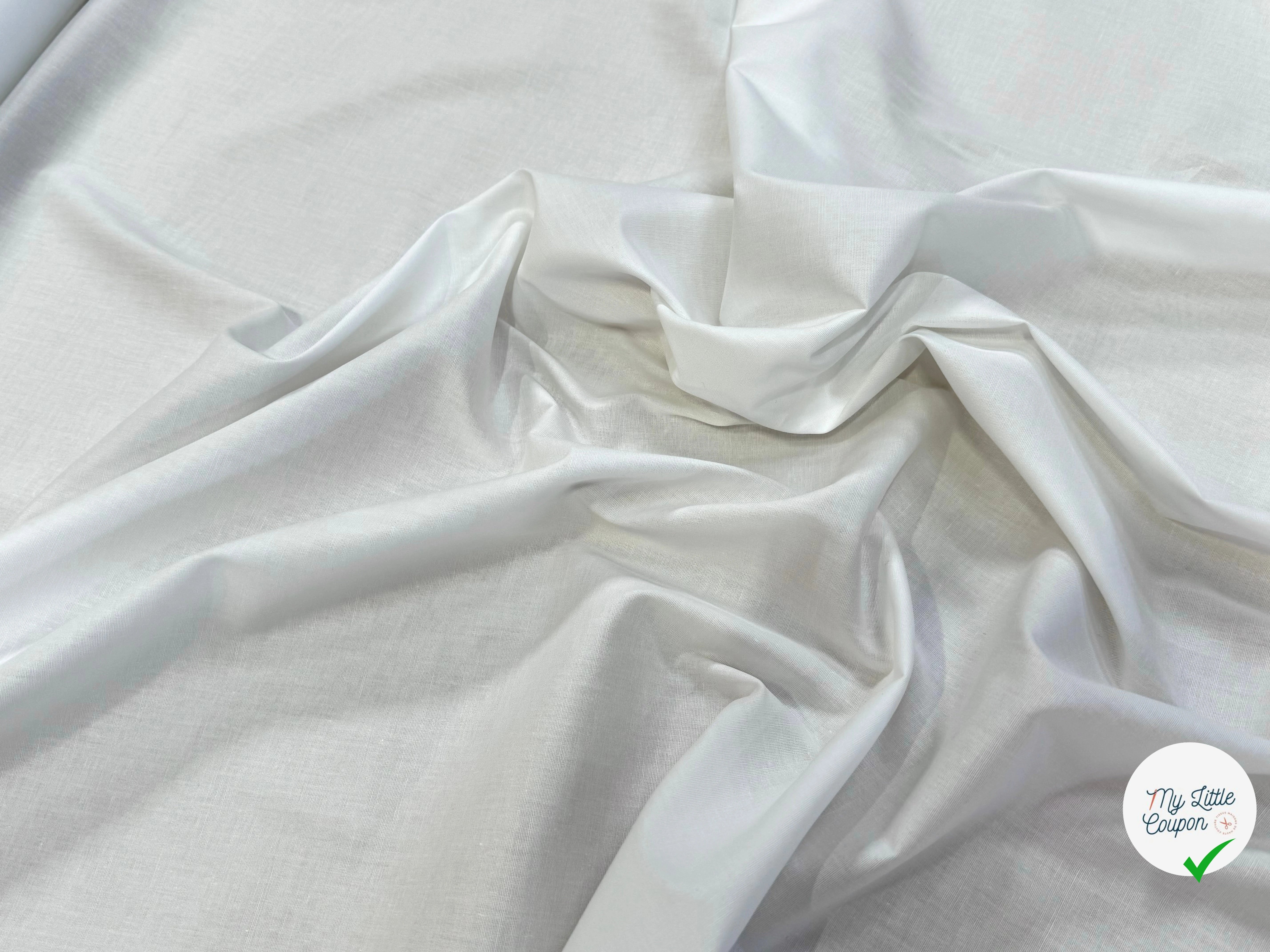 COTON CHEMISE LEGER BLANC STRETCH - My Little Coupon