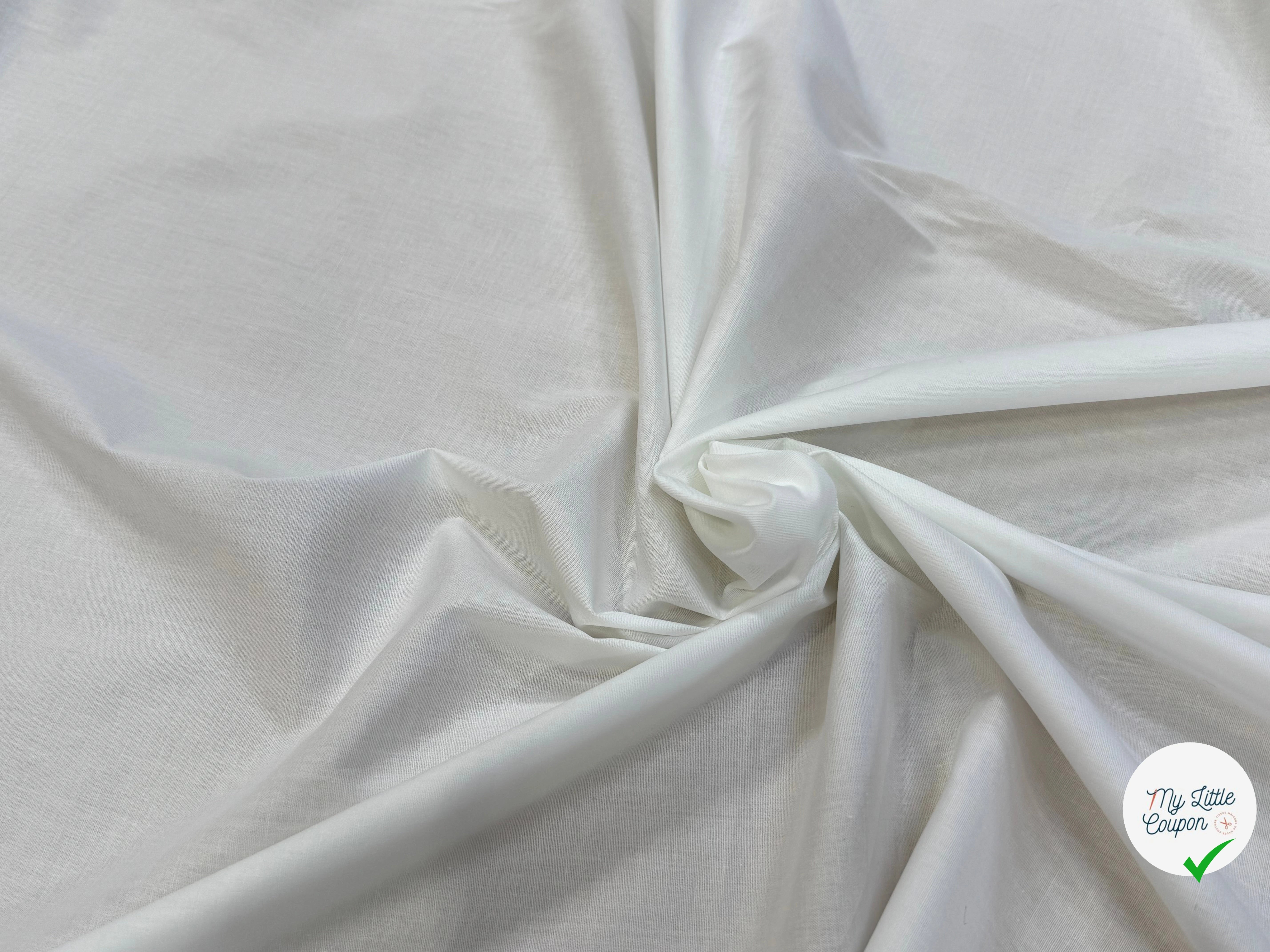 COTON CHEMISE LEGER BLANC STRETCH - My Little Coupon