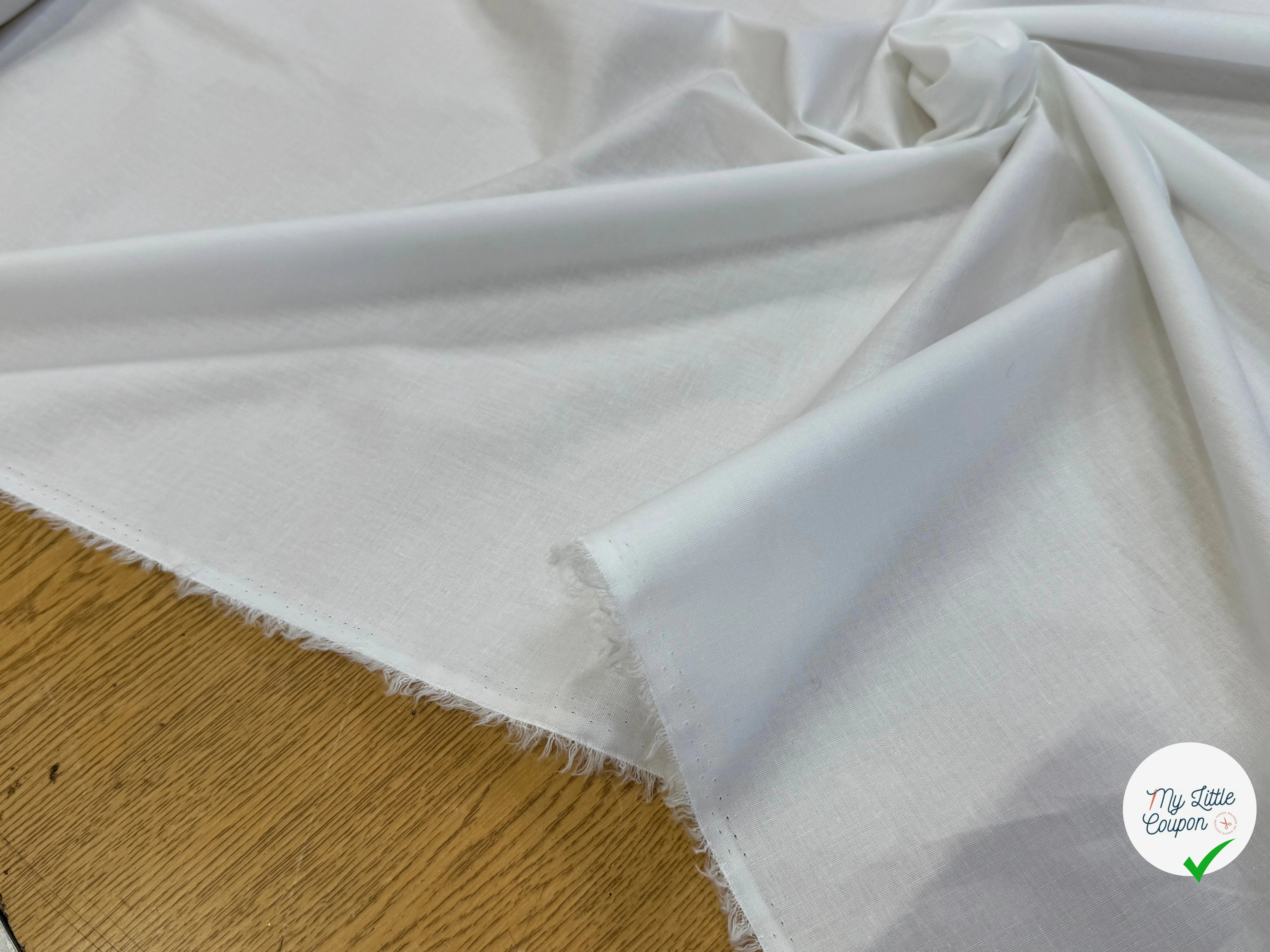 COTON CHEMISE LEGER BLANC STRETCH - My Little Coupon