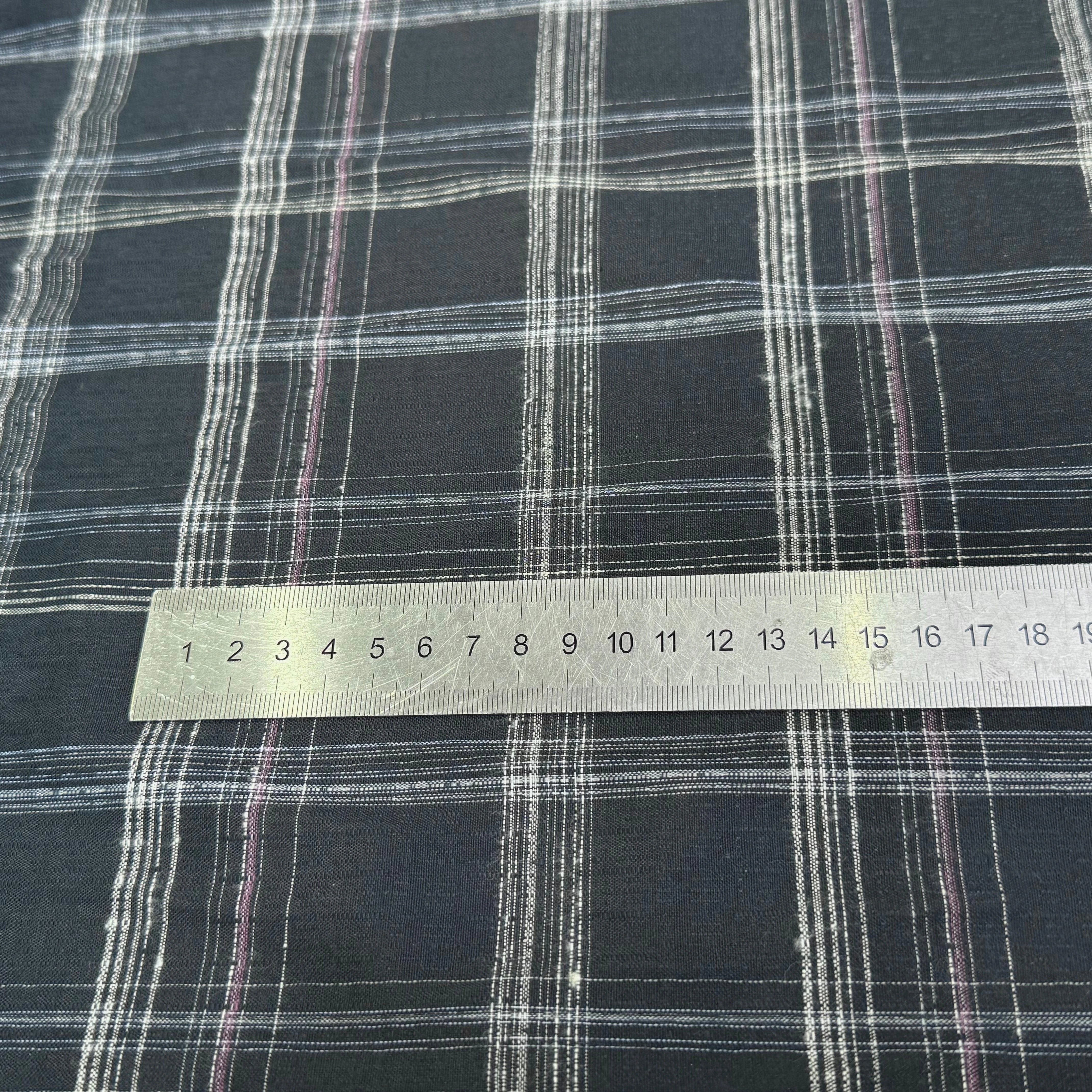 COTON CHEMISE LÉGÈREMENT DUVETEUX À CARREAUX GRIS BLEUTÉ - My Little Coupon
