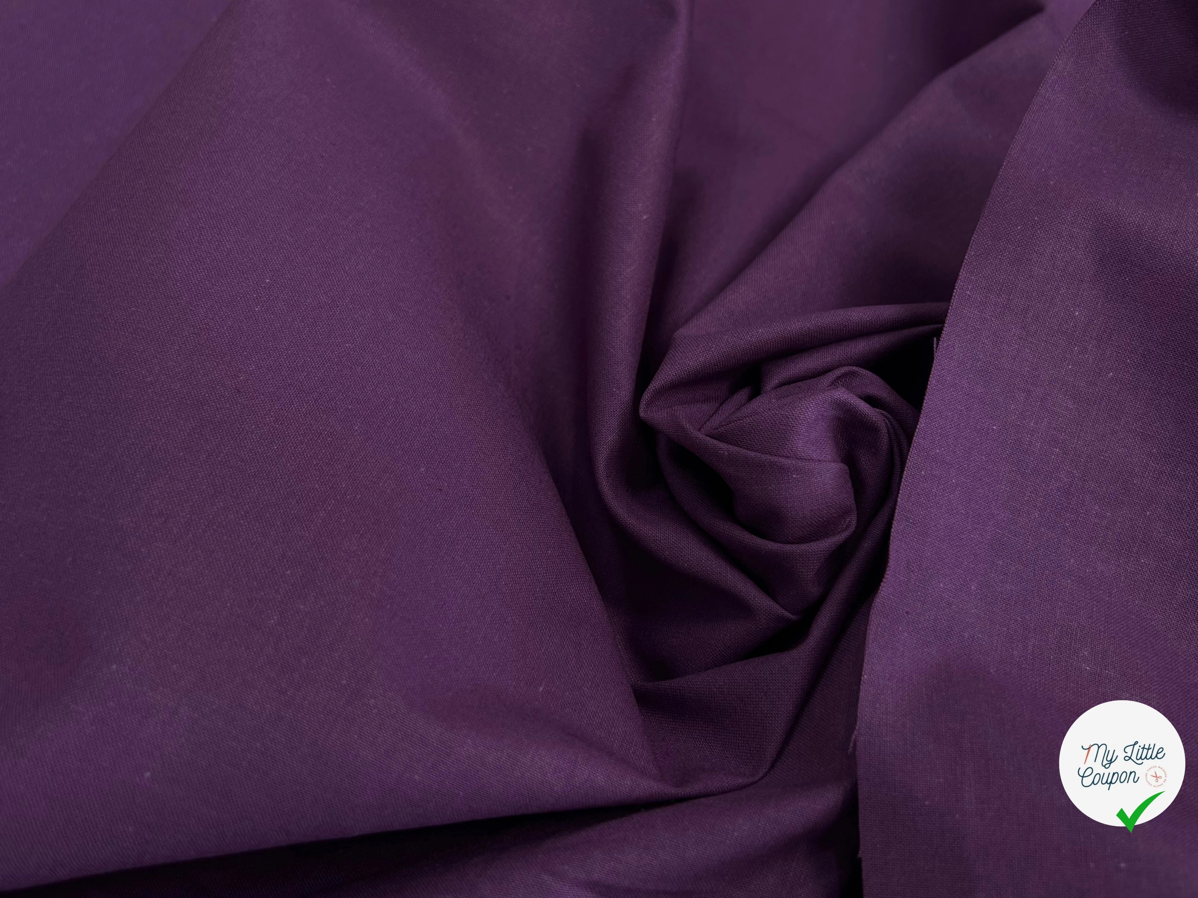 COTON CRETONNE JEKYLL AUBERGINE 364 - My Little Coupon