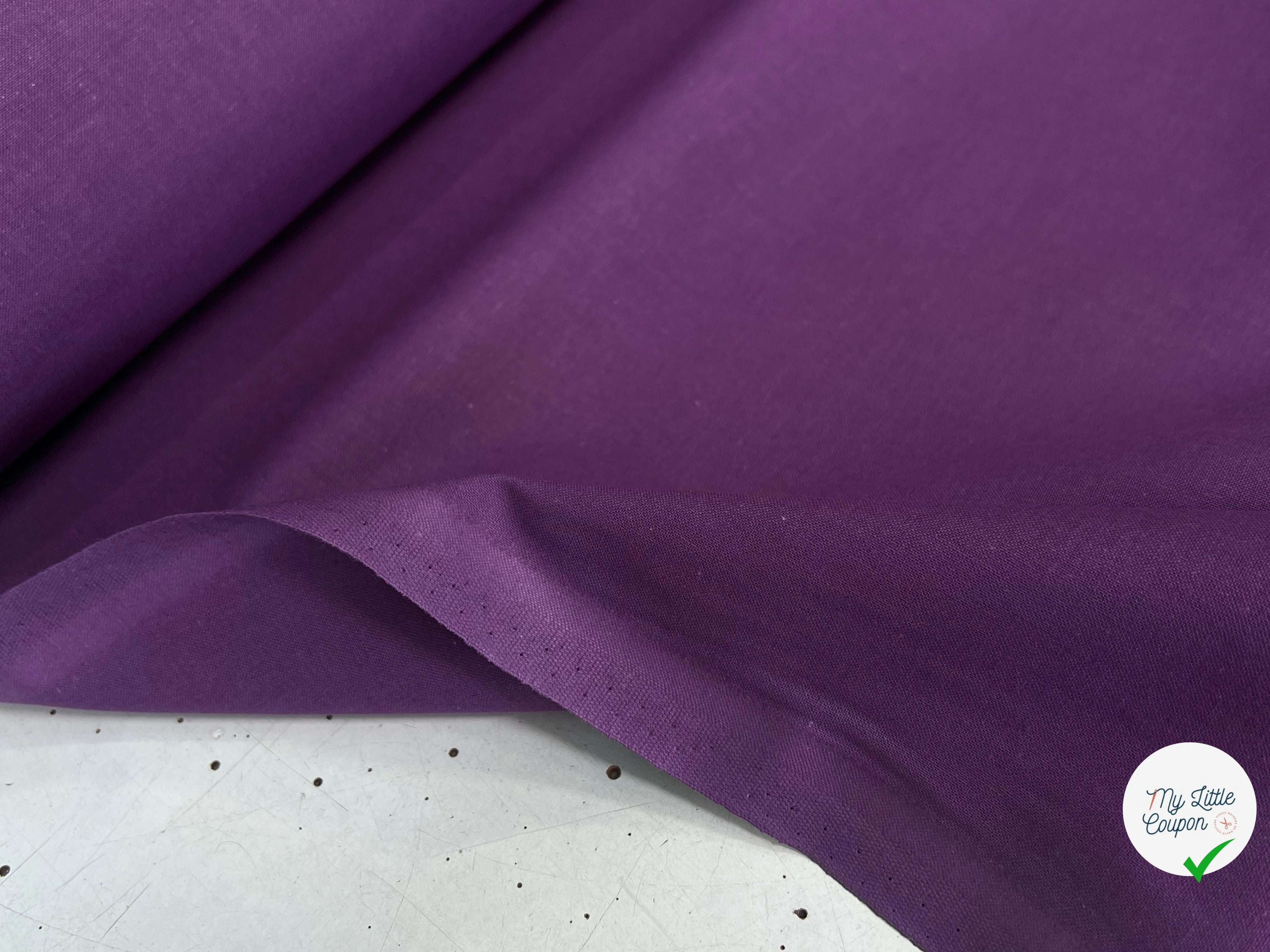 COTON CRETONNE JEKYLL AUBERGINE 364 - My Little Coupon