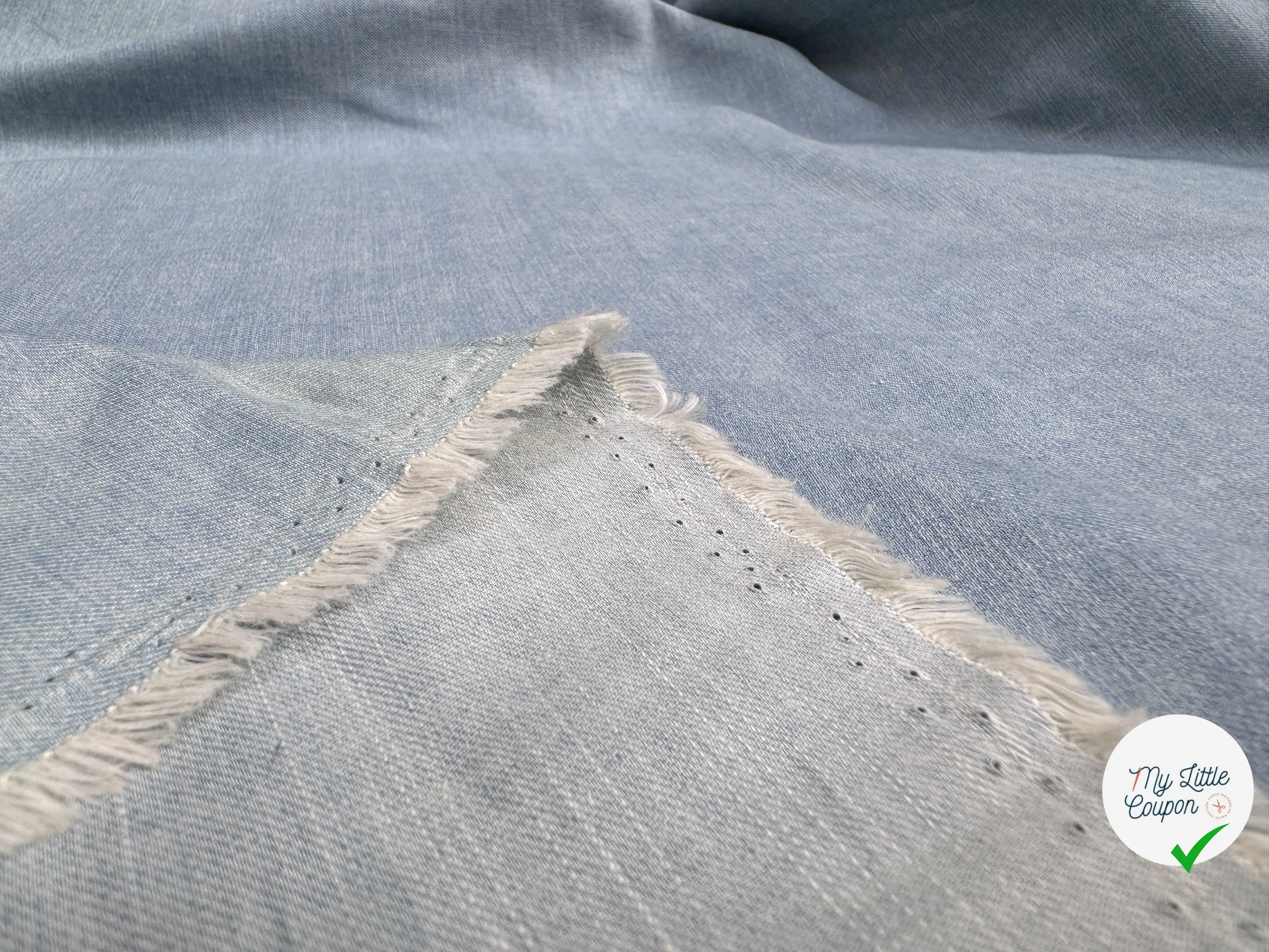 COTON DUVETEUX STONE JAVELISE INDIGO - My Little Coupon