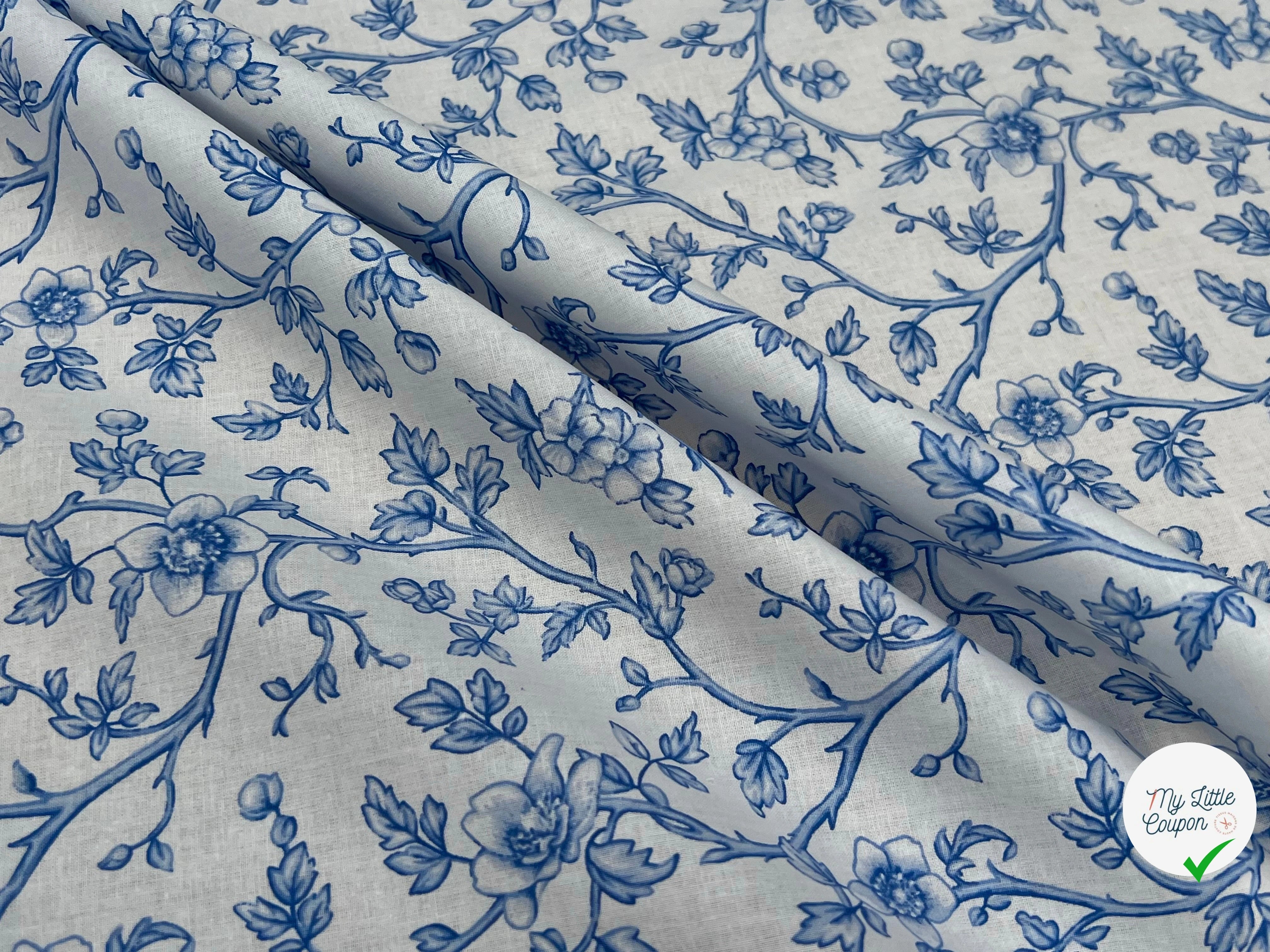 COTON ELISABETH BLEU 150 CM - My Little Coupon