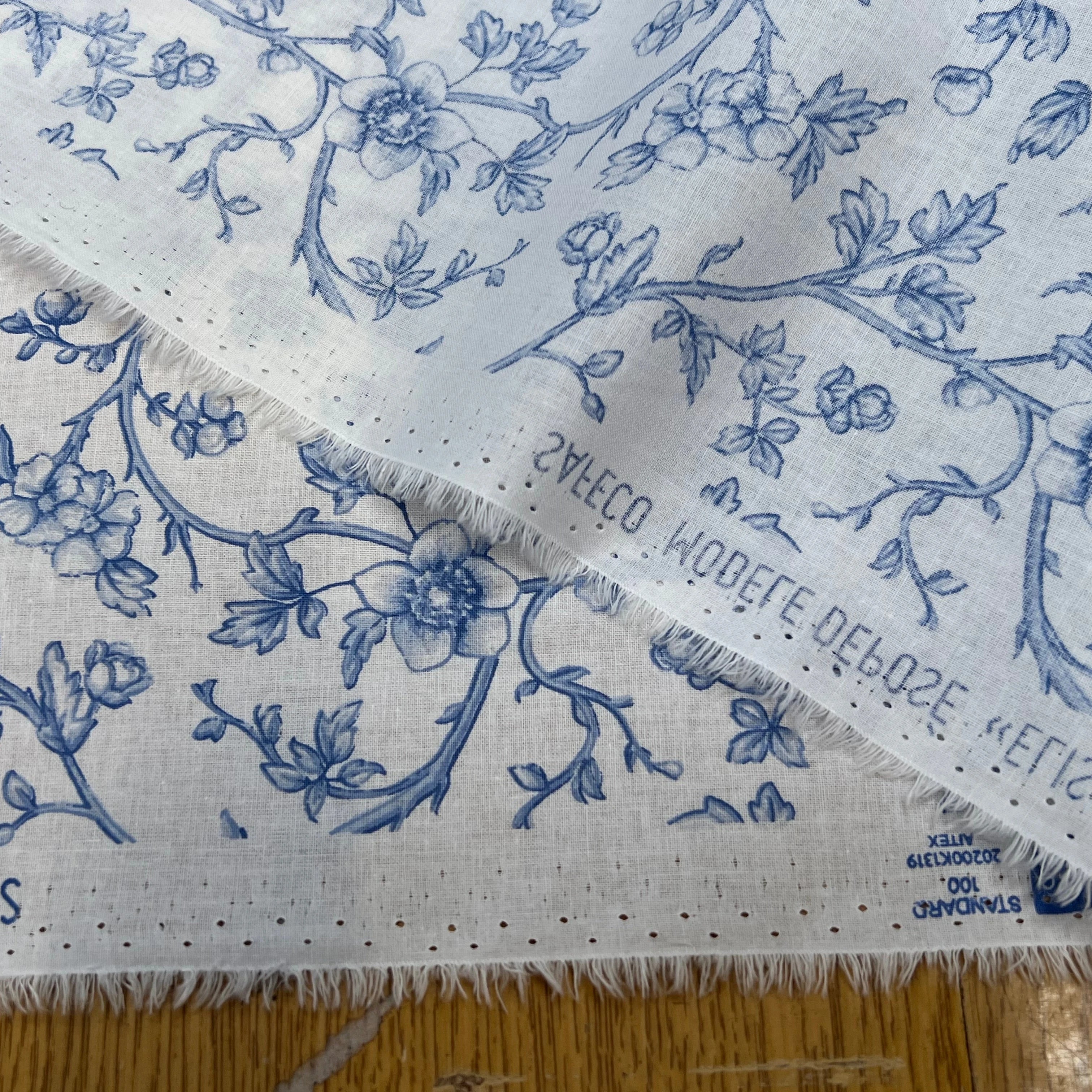 COTON ELISABETH BLEU 150 CM - My Little Coupon