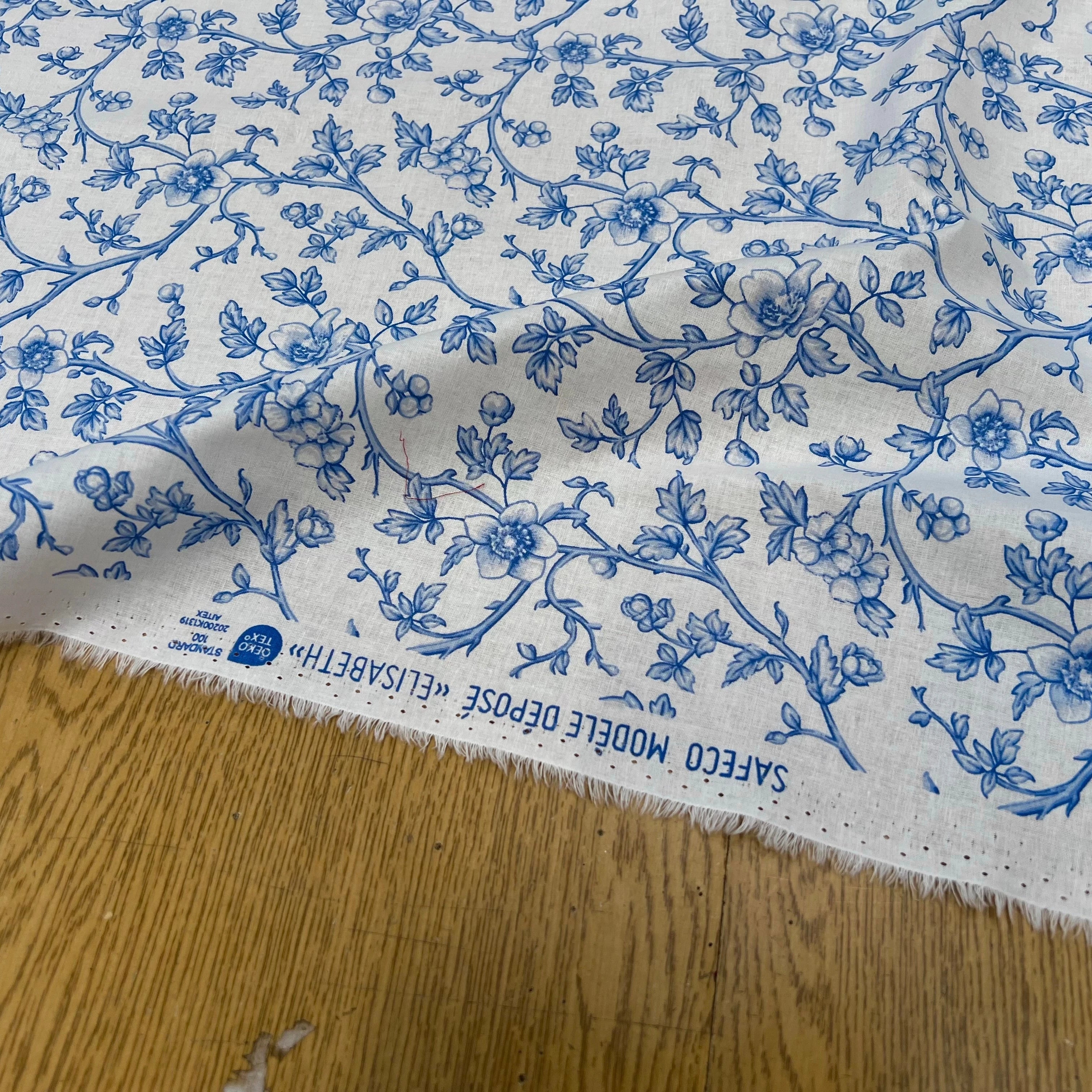 COTON ELISABETH BLEU 150 CM - My Little Coupon