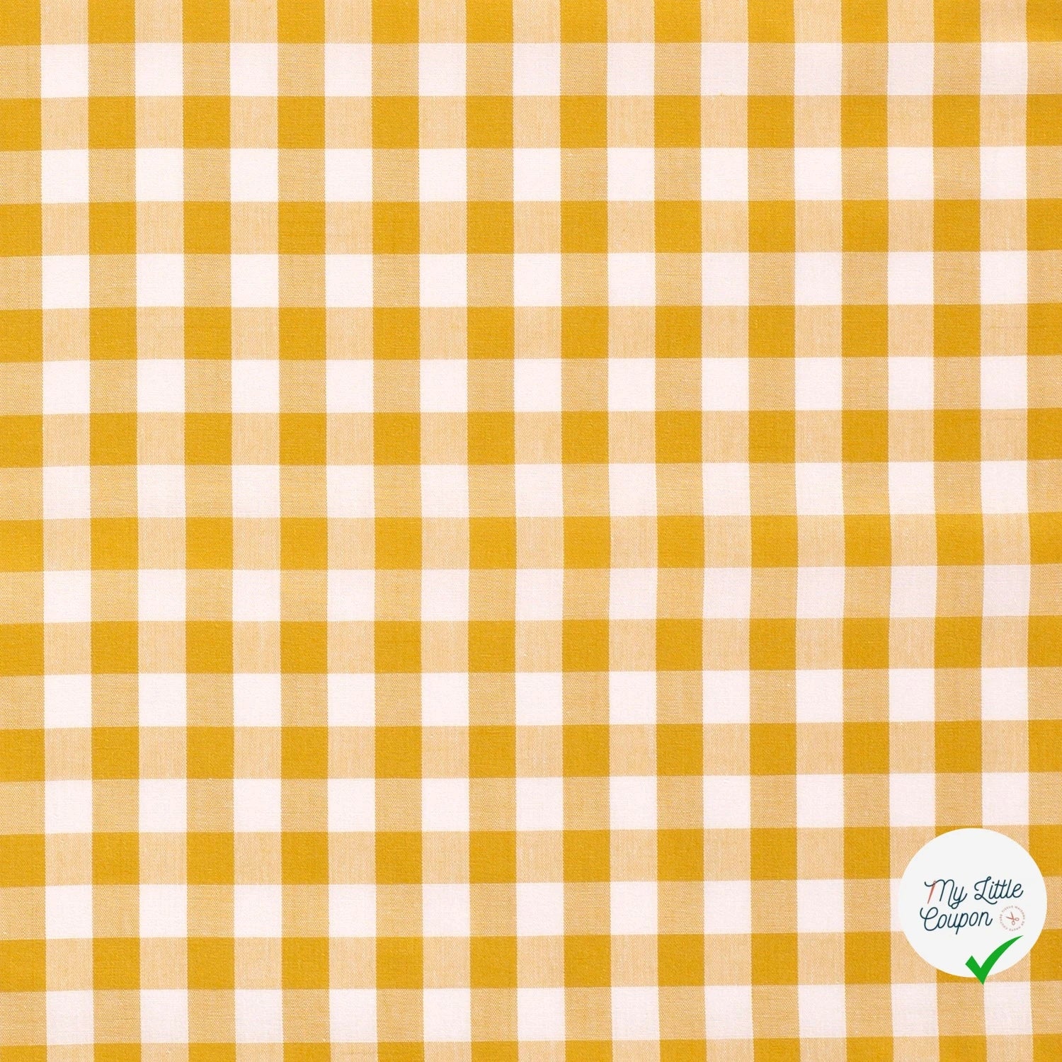 COTON FIL TEINT CARREAUX OCRE - My Little Coupon