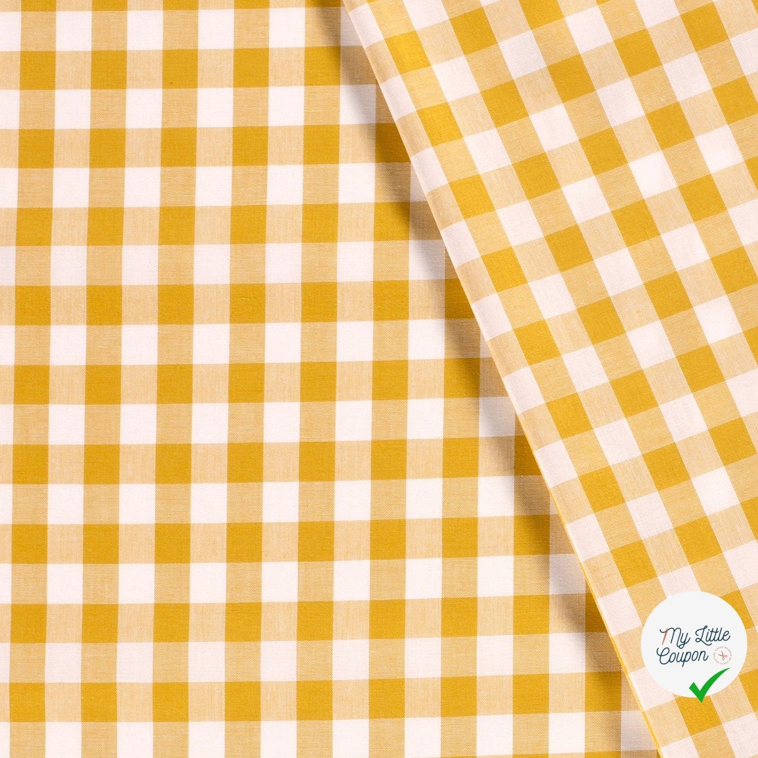 COTON FIL TEINT CARREAUX OCRE - My Little Coupon