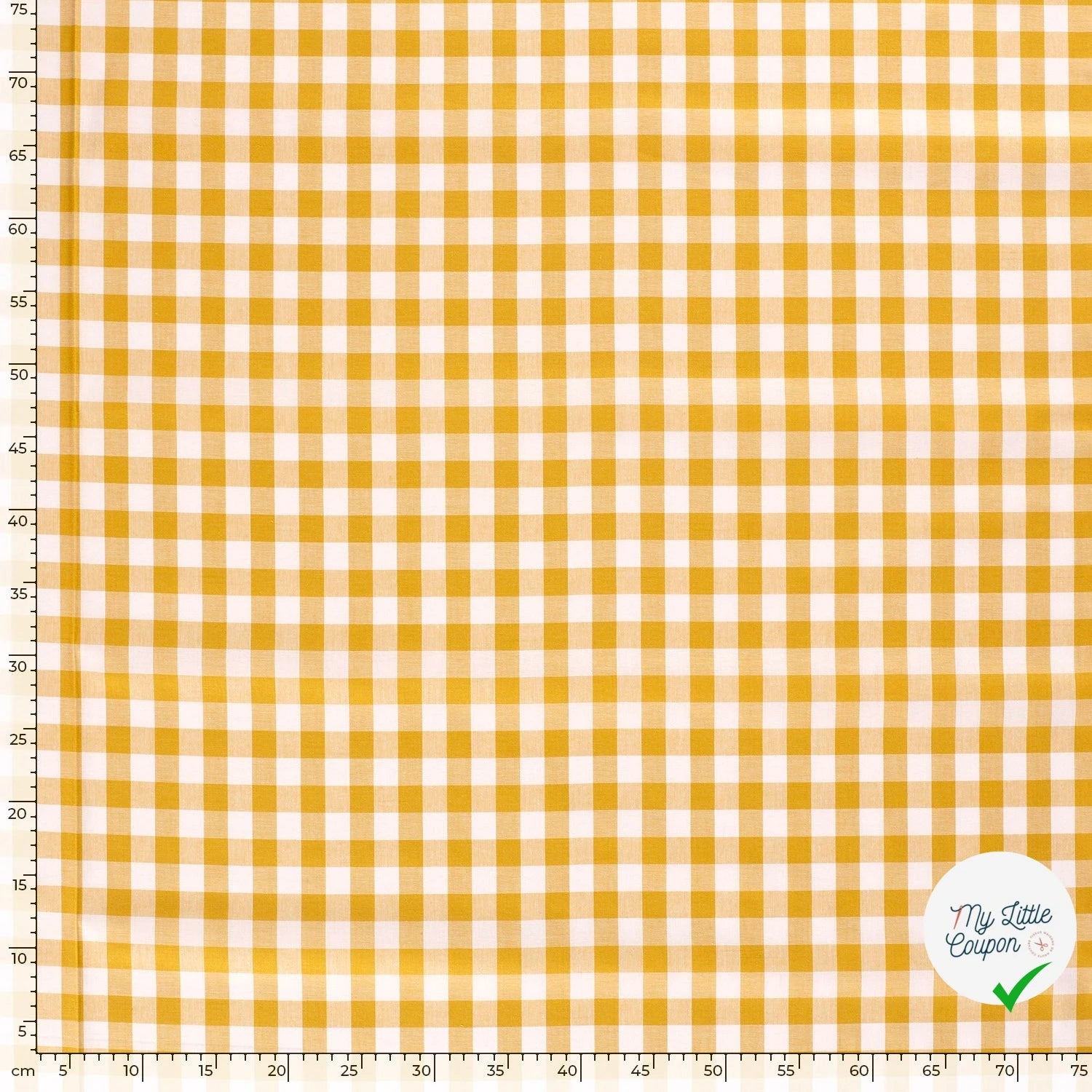 COTON FIL TEINT CARREAUX OCRE - My Little Coupon