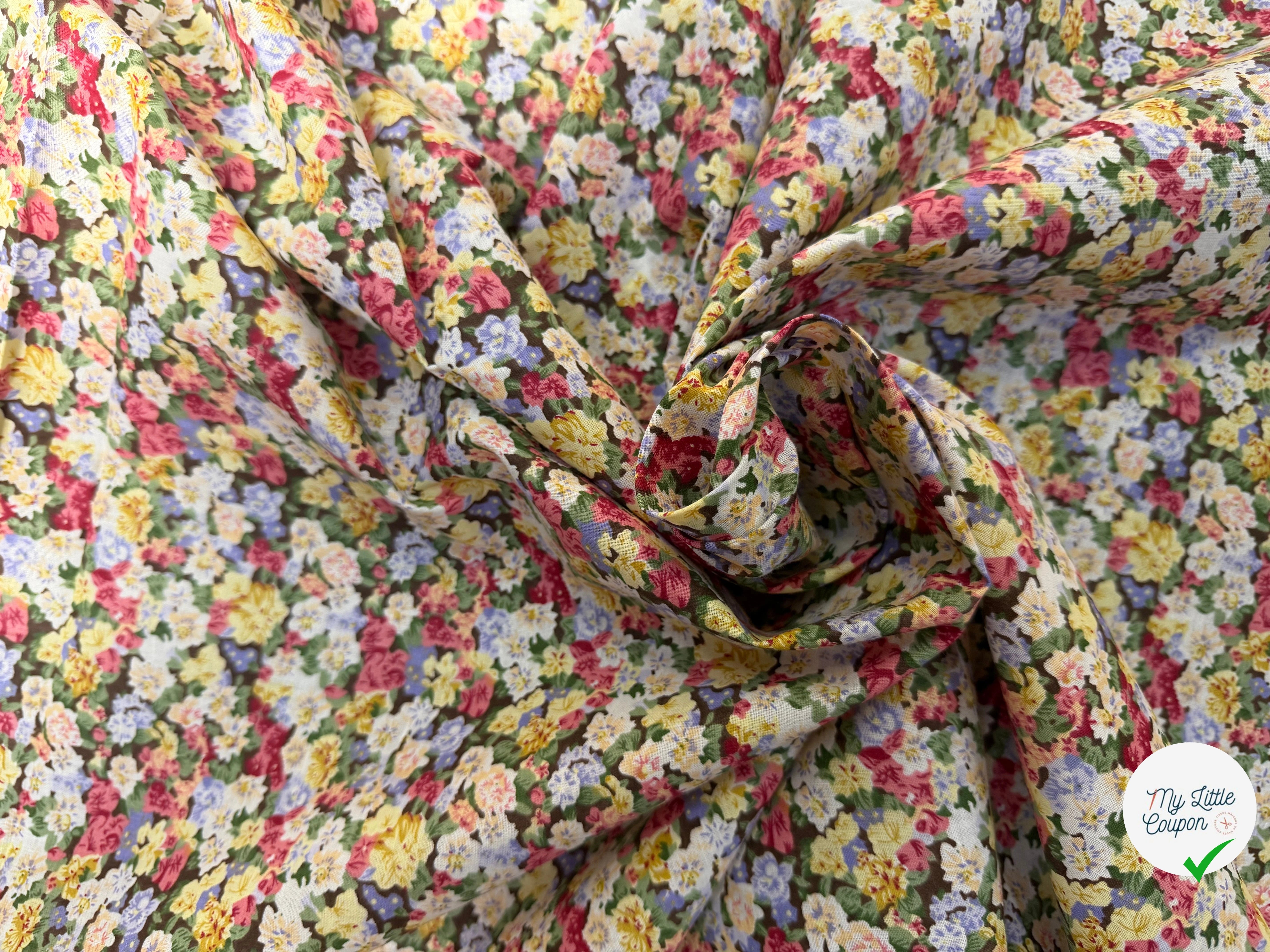 COTON FLEURS MULTICOLORES - My Little Coupon