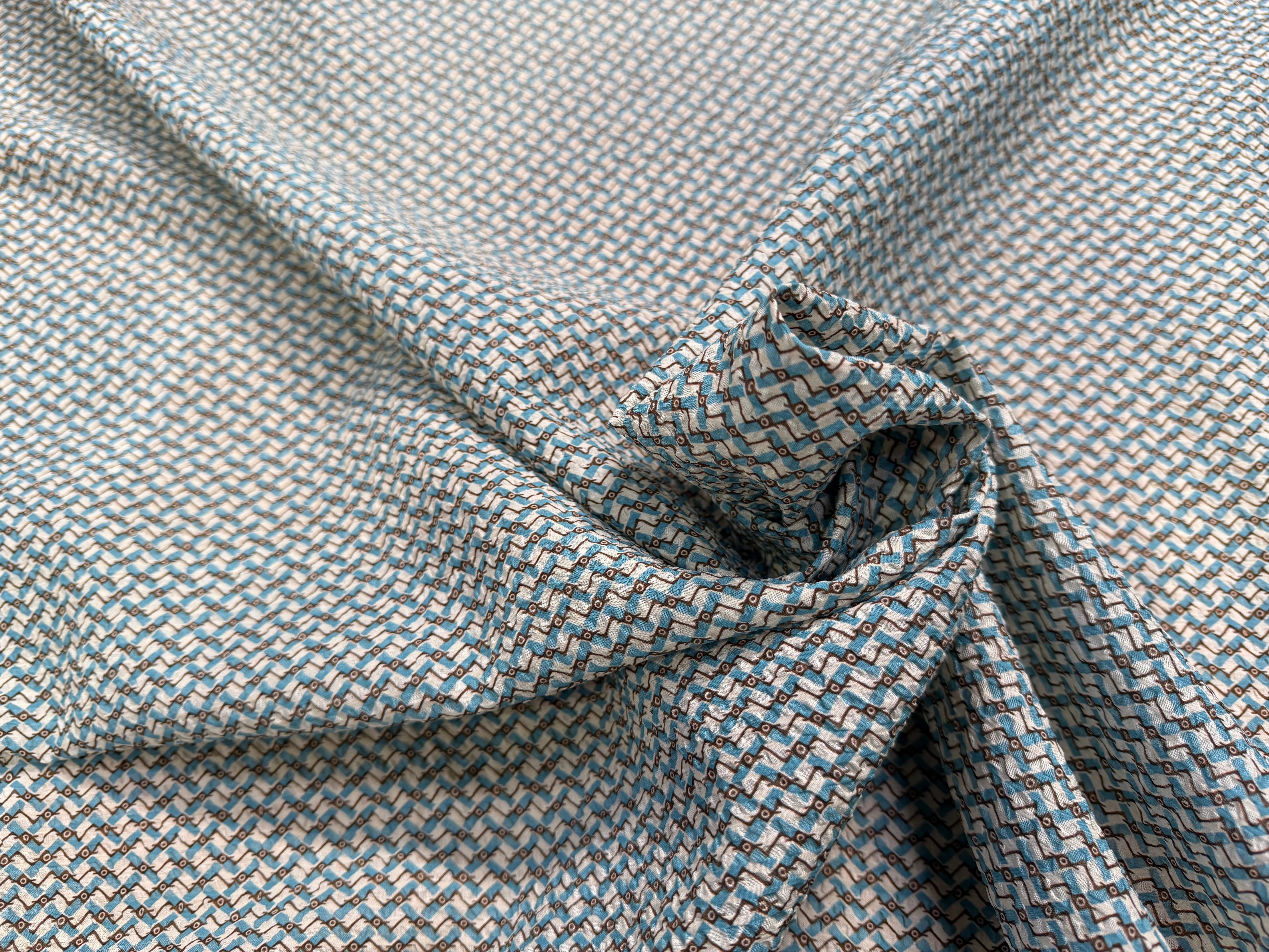 COTON GAUFFRÉ VAGUES EGYPTIENNES PRINT - My Little Coupon