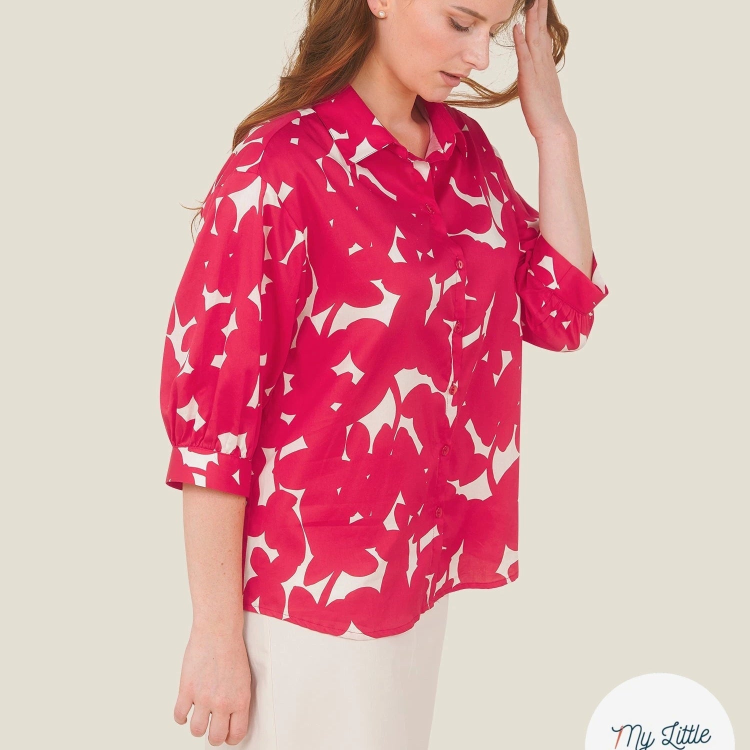 COTON GRAPHIQUE OMBRES ROUGE - My Little Coupon