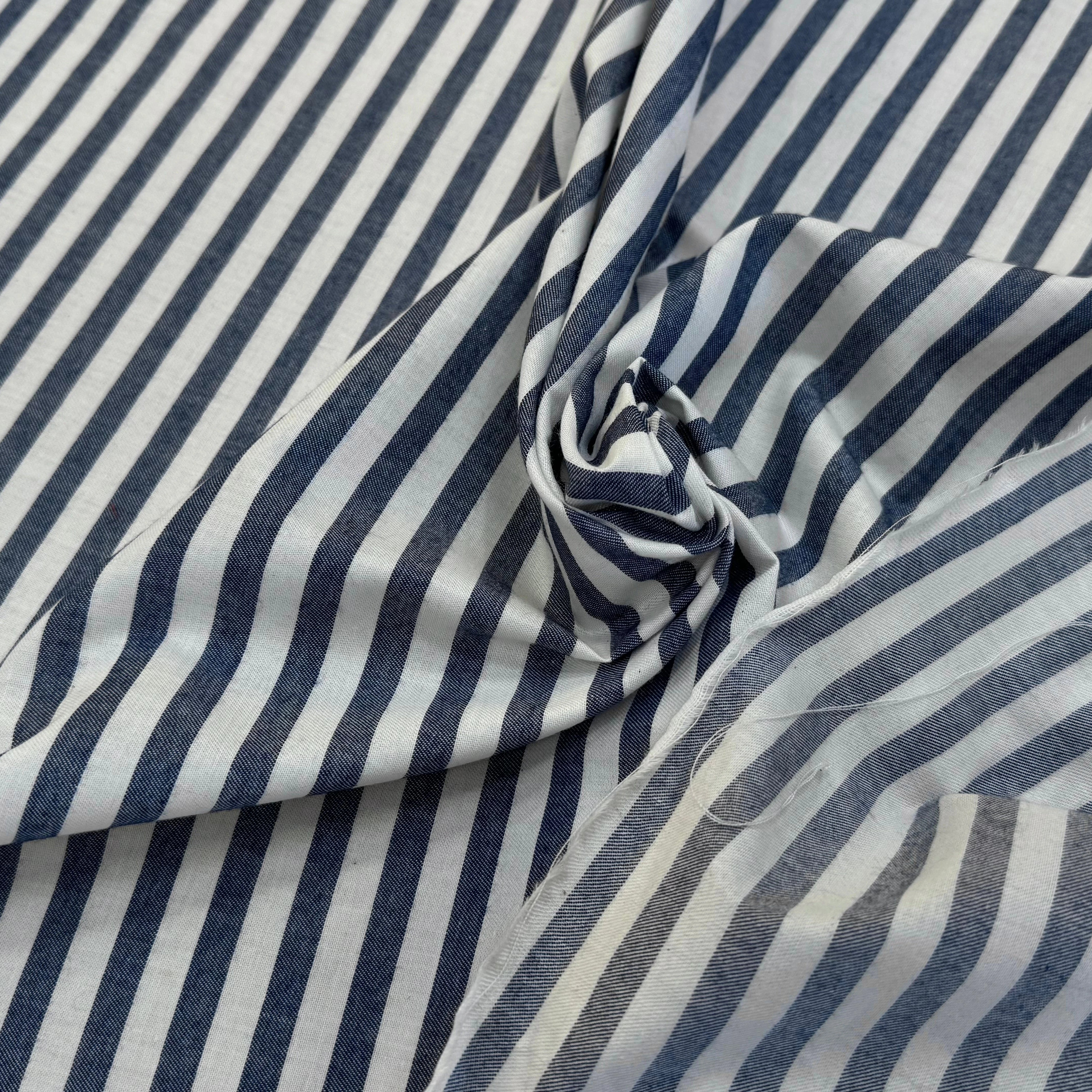 COTON GROSSES RAYURES GRIS BLANC 80% CO - My Little Coupon