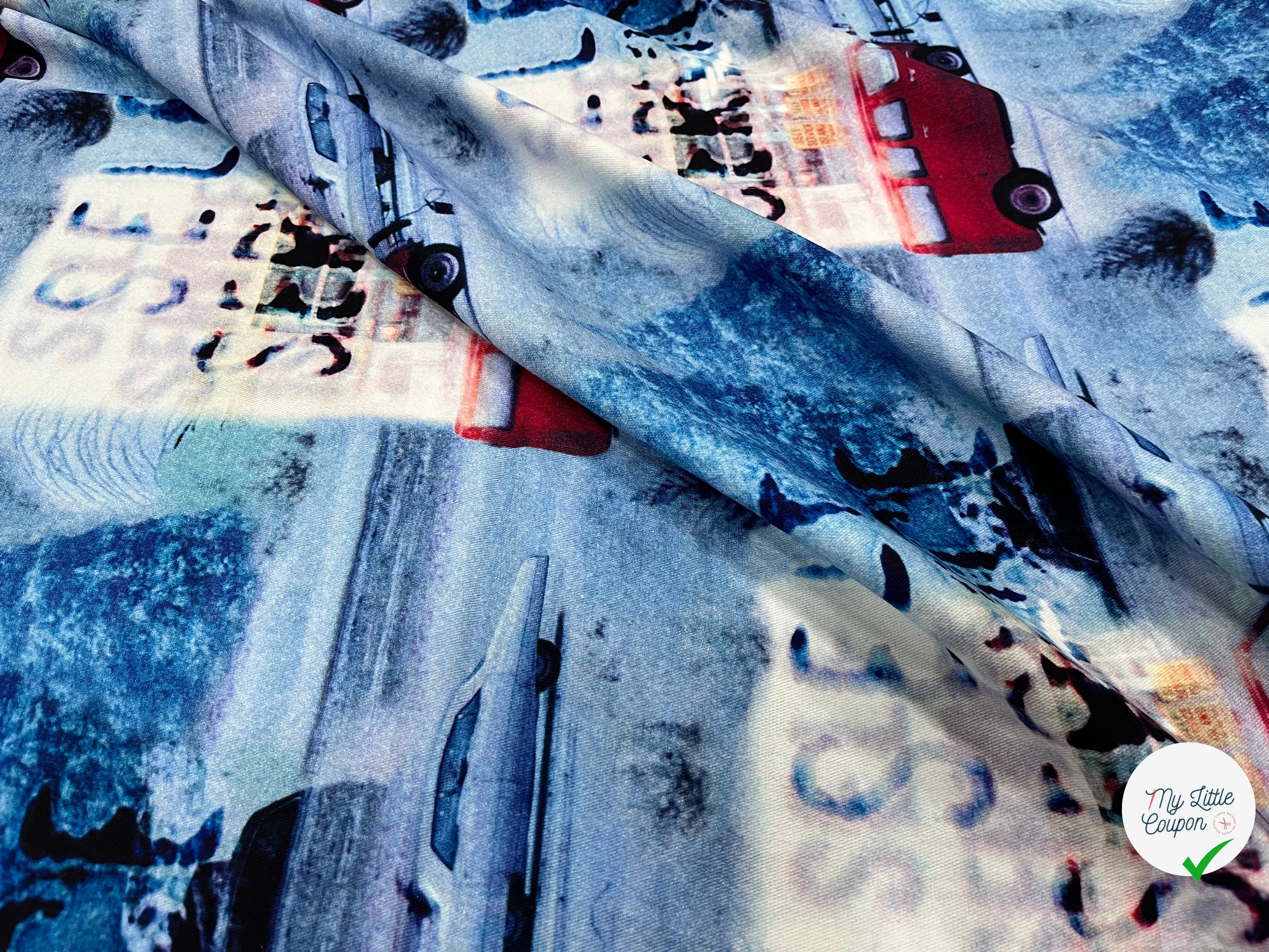 COTON GYN BLEU MOTIF VOITURE - My Little Coupon