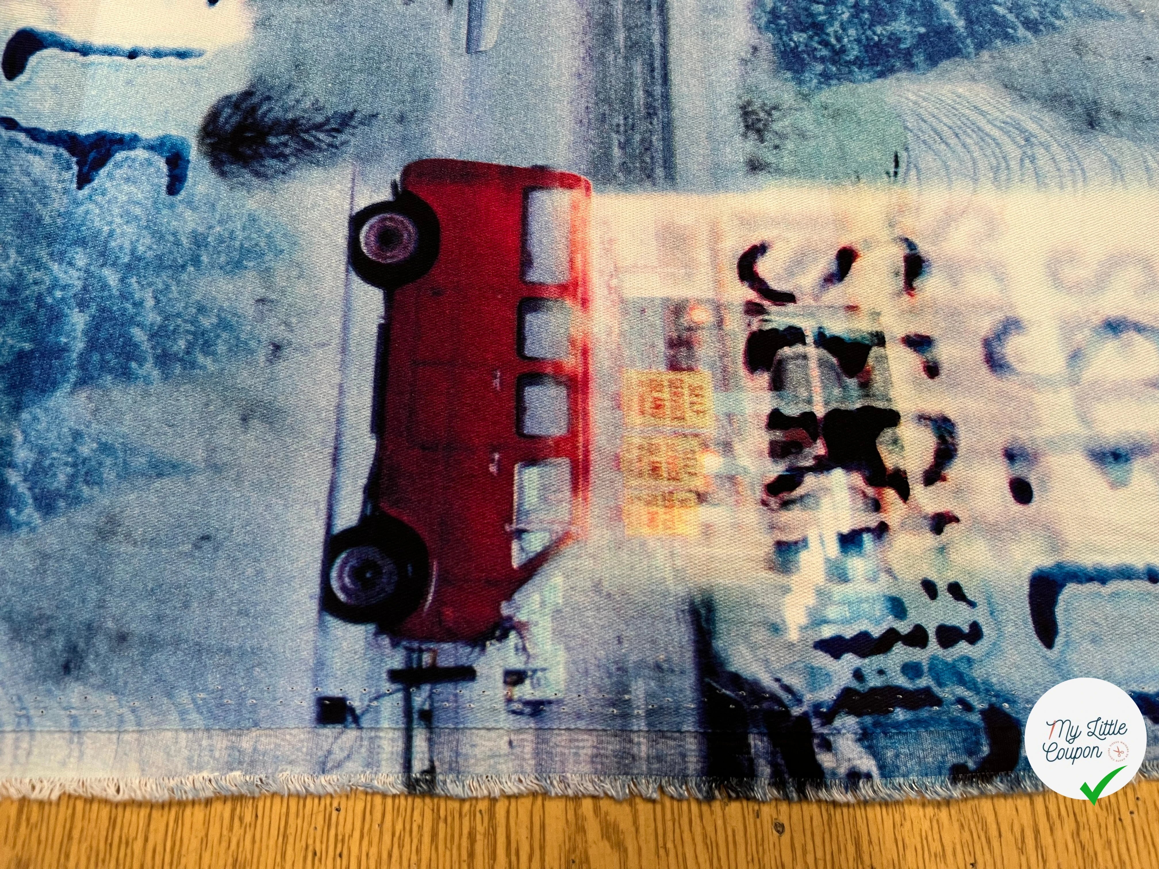 COTON GYN BLEU MOTIF VOITURE - My Little Coupon