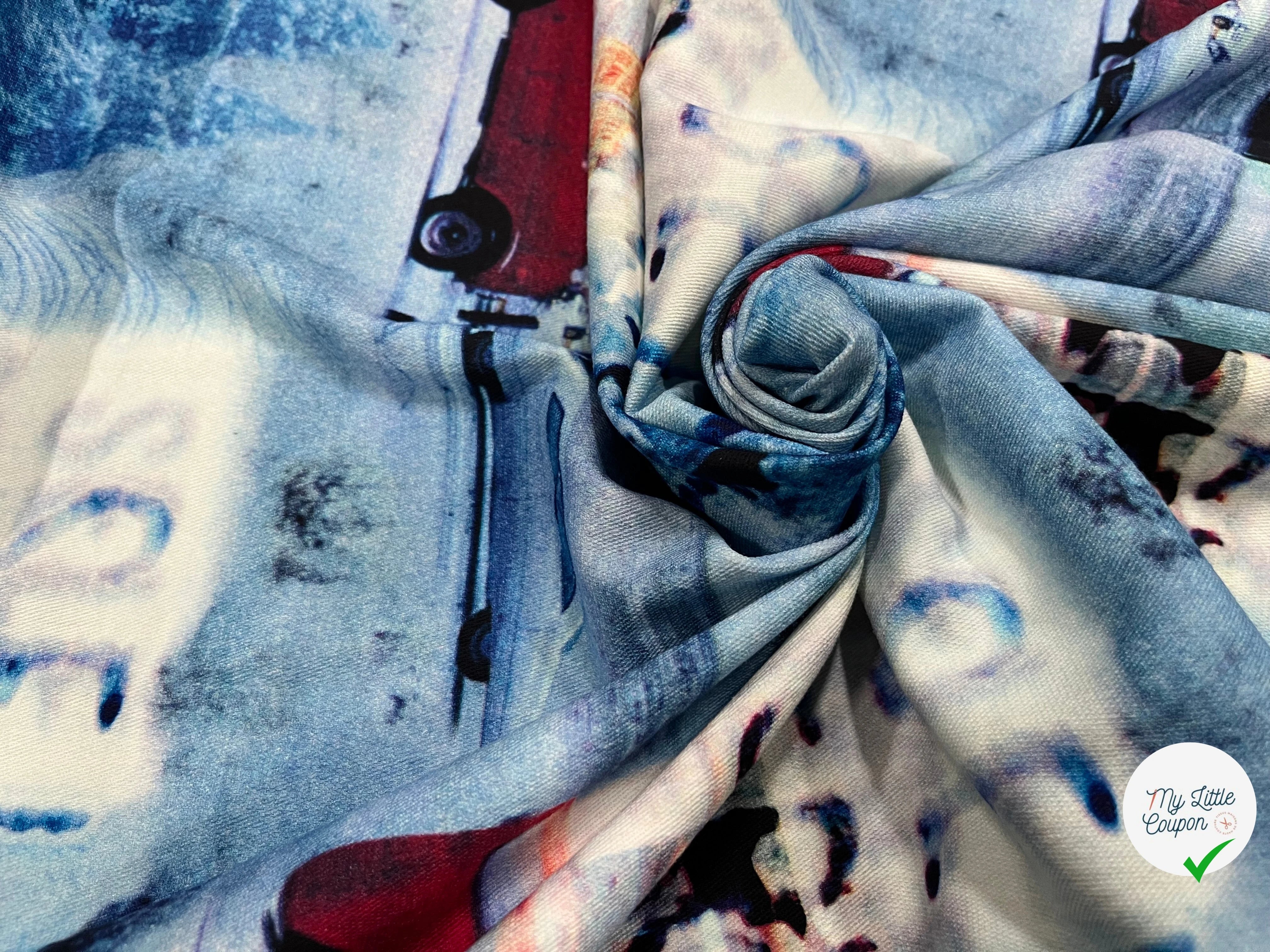 COTON GYN BLEU MOTIF VOITURE - My Little Coupon