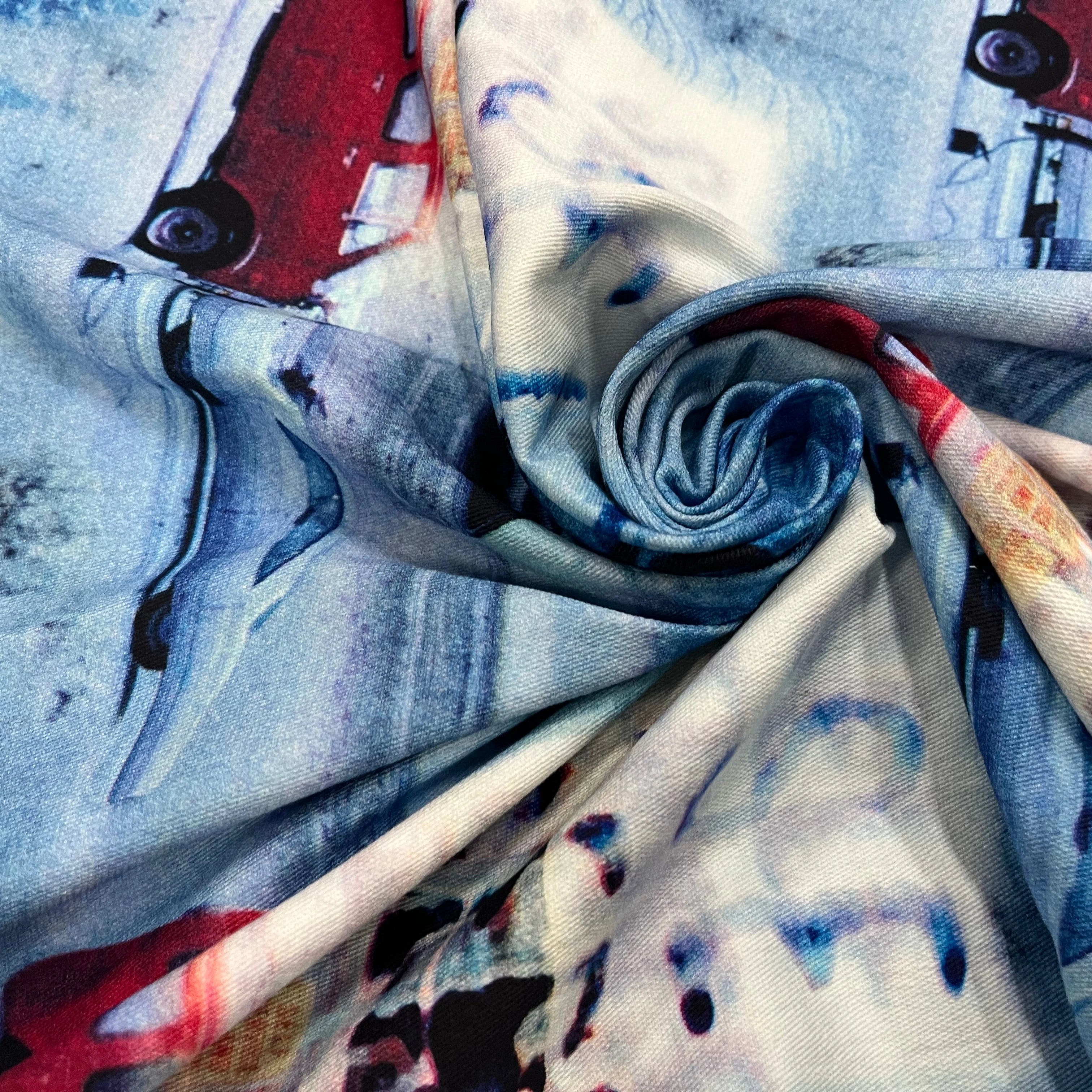 COTON GYN BLEU MOTIF VOITURE - My Little Coupon