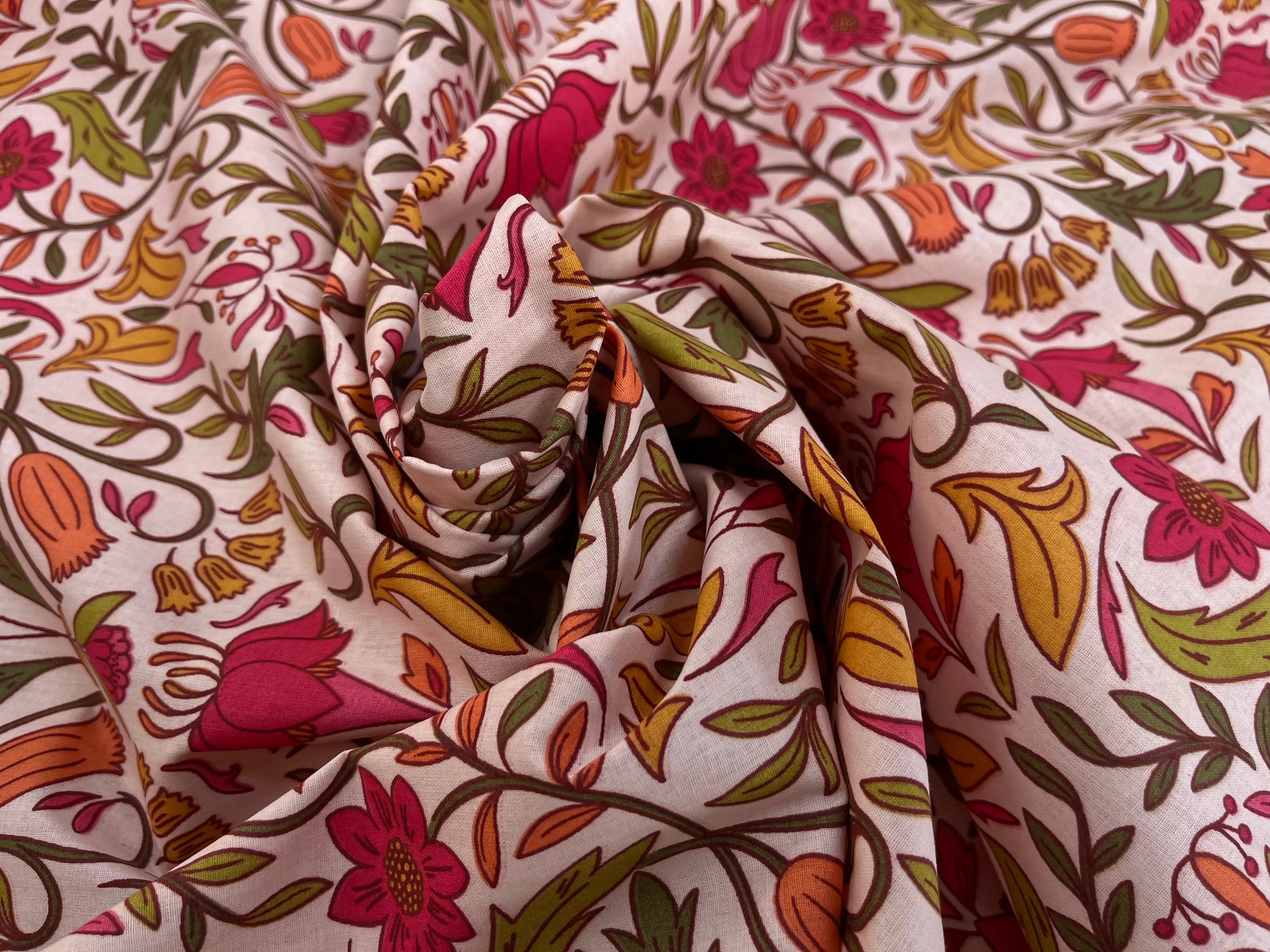 COTON IMPRIMÉ ALPHONSE PÊCHE / ROSE ALPHODVDQ37APL150010 - My Little Coupon