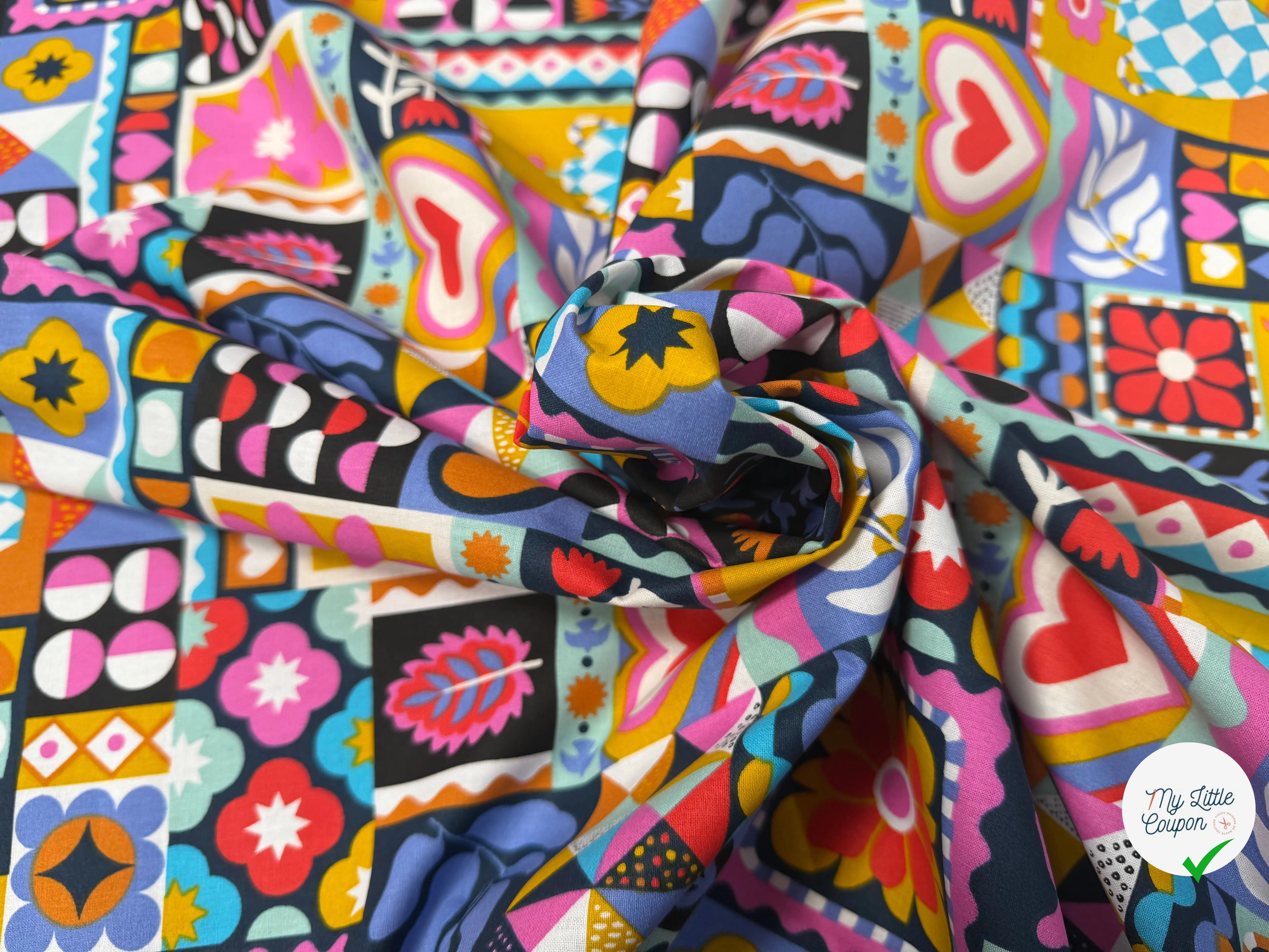 COTON IMPRIMÉ BIMBA NOIR - My Little Coupon