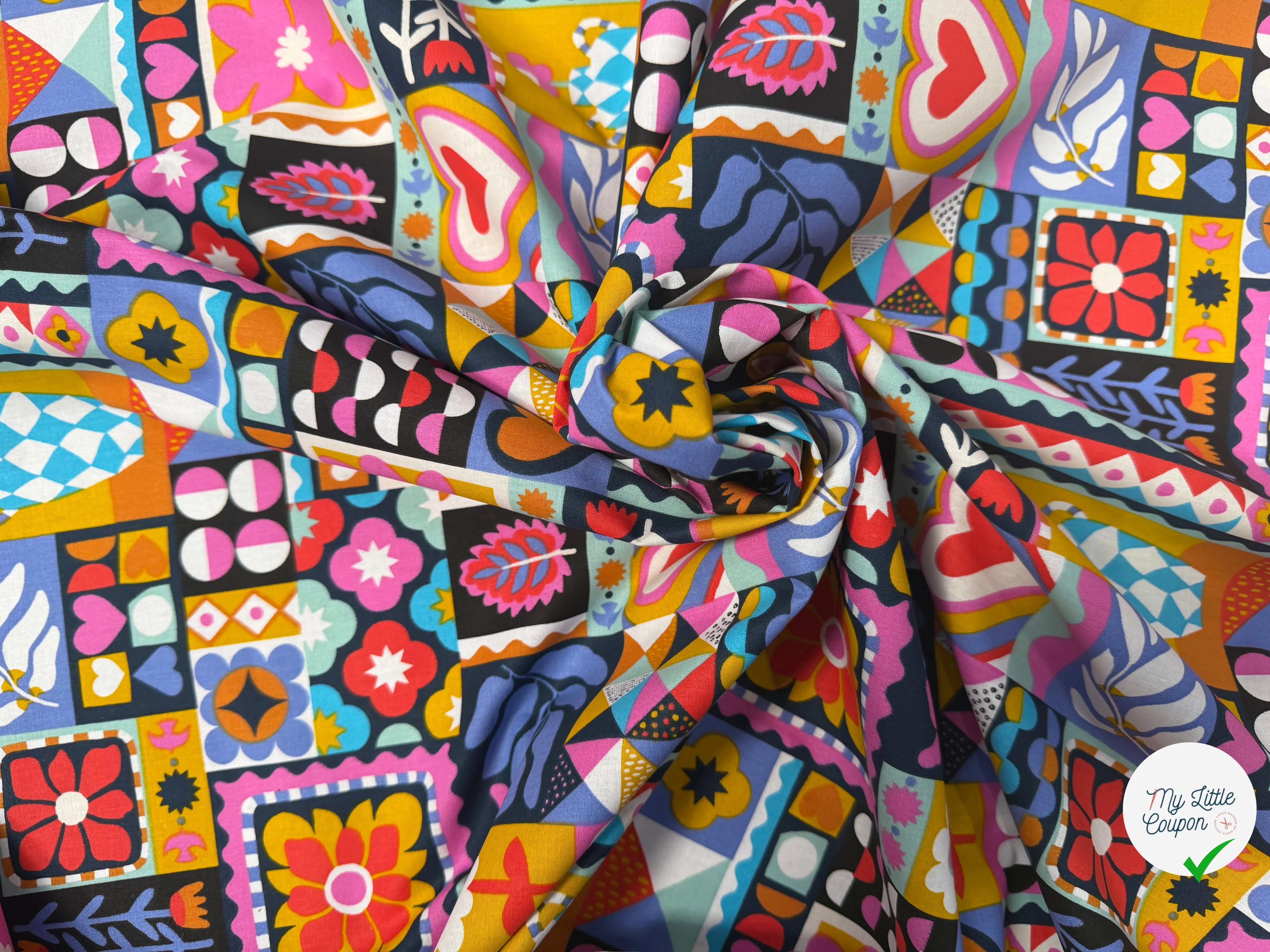 COTON IMPRIMÉ BIMBA NOIR - My Little Coupon