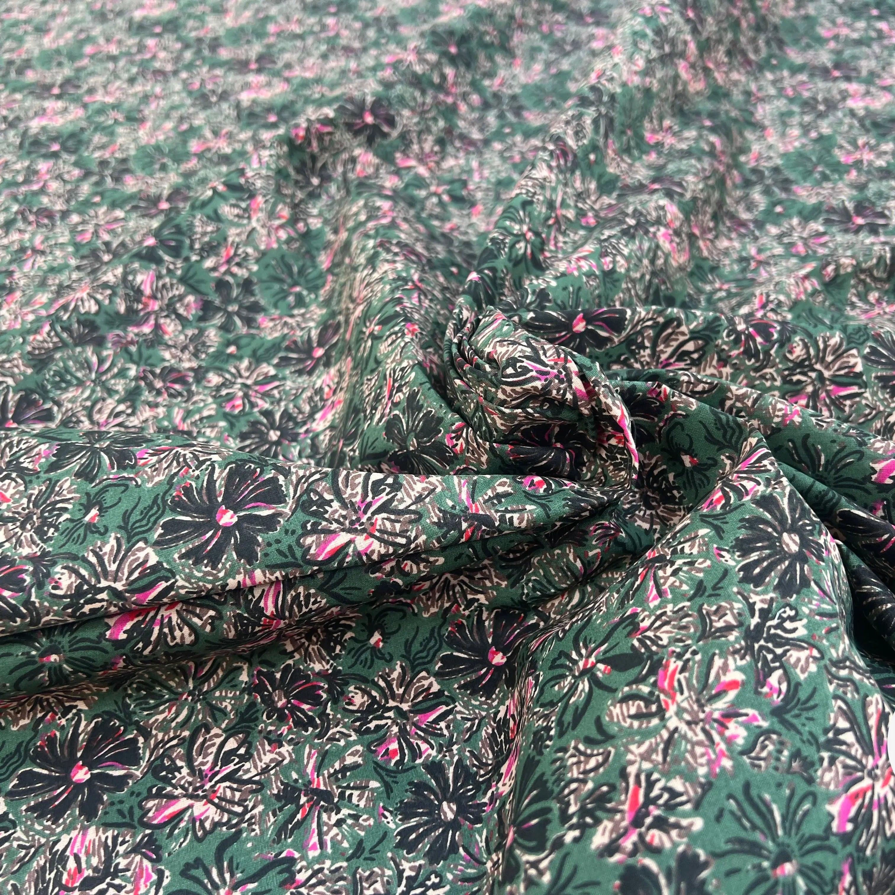 COTON IMPRIMÉ ENZA VERT / ROSE ENZA.NKDQ37ARL150020 - My Little Coupon