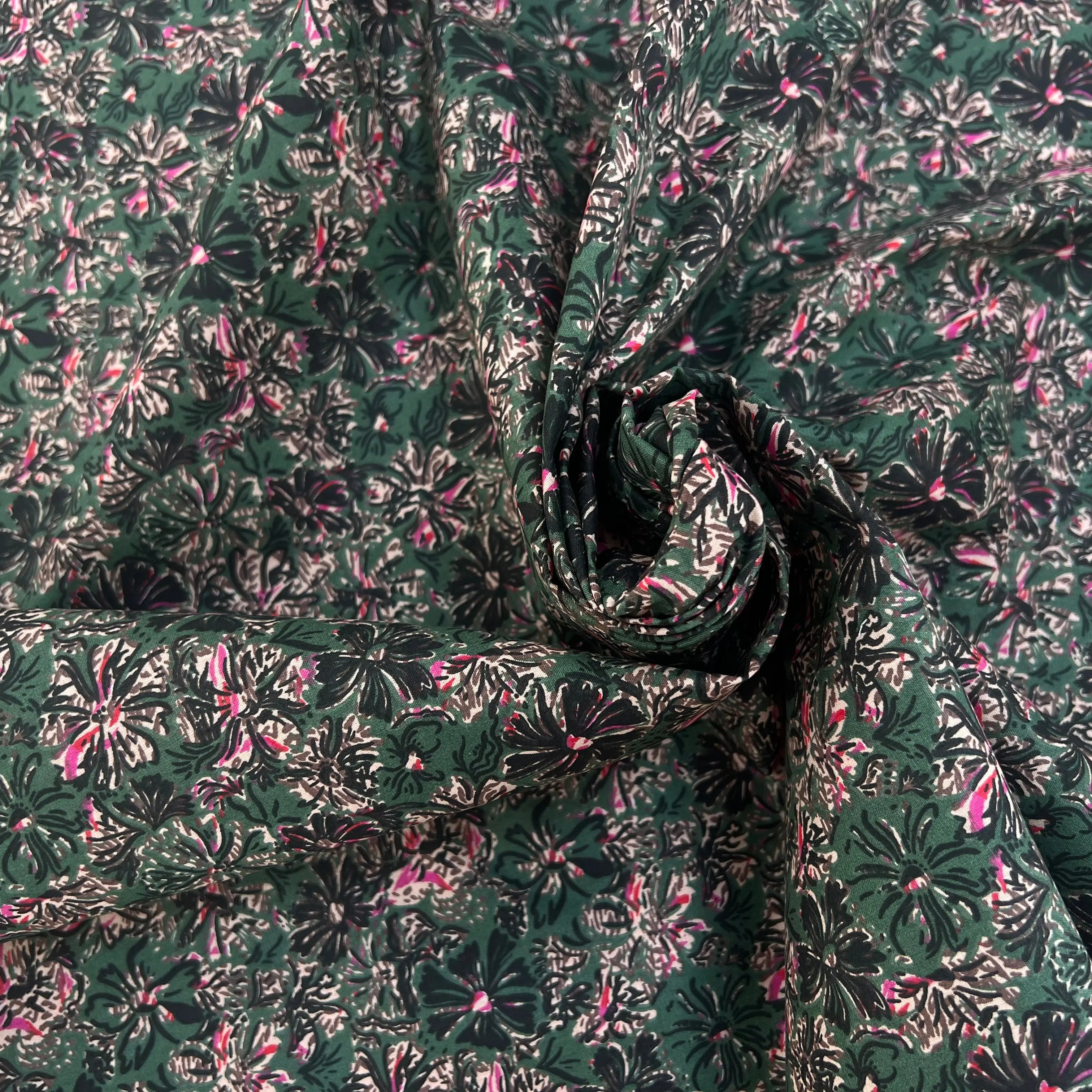 COTON IMPRIMÉ ENZA VERT / ROSE ENZA.NKDQ37ARL150020 - My Little Coupon