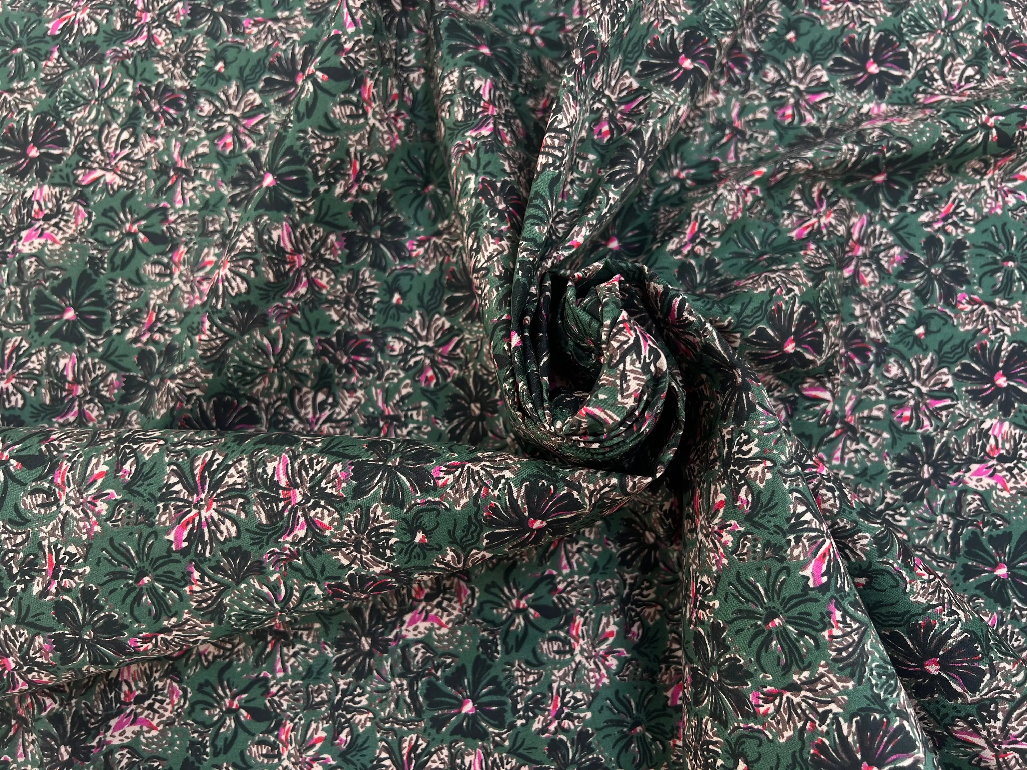 COTON IMPRIMÉ ENZA VERT / ROSE ENZA.NKDQ37ARL150020 - My Little Coupon