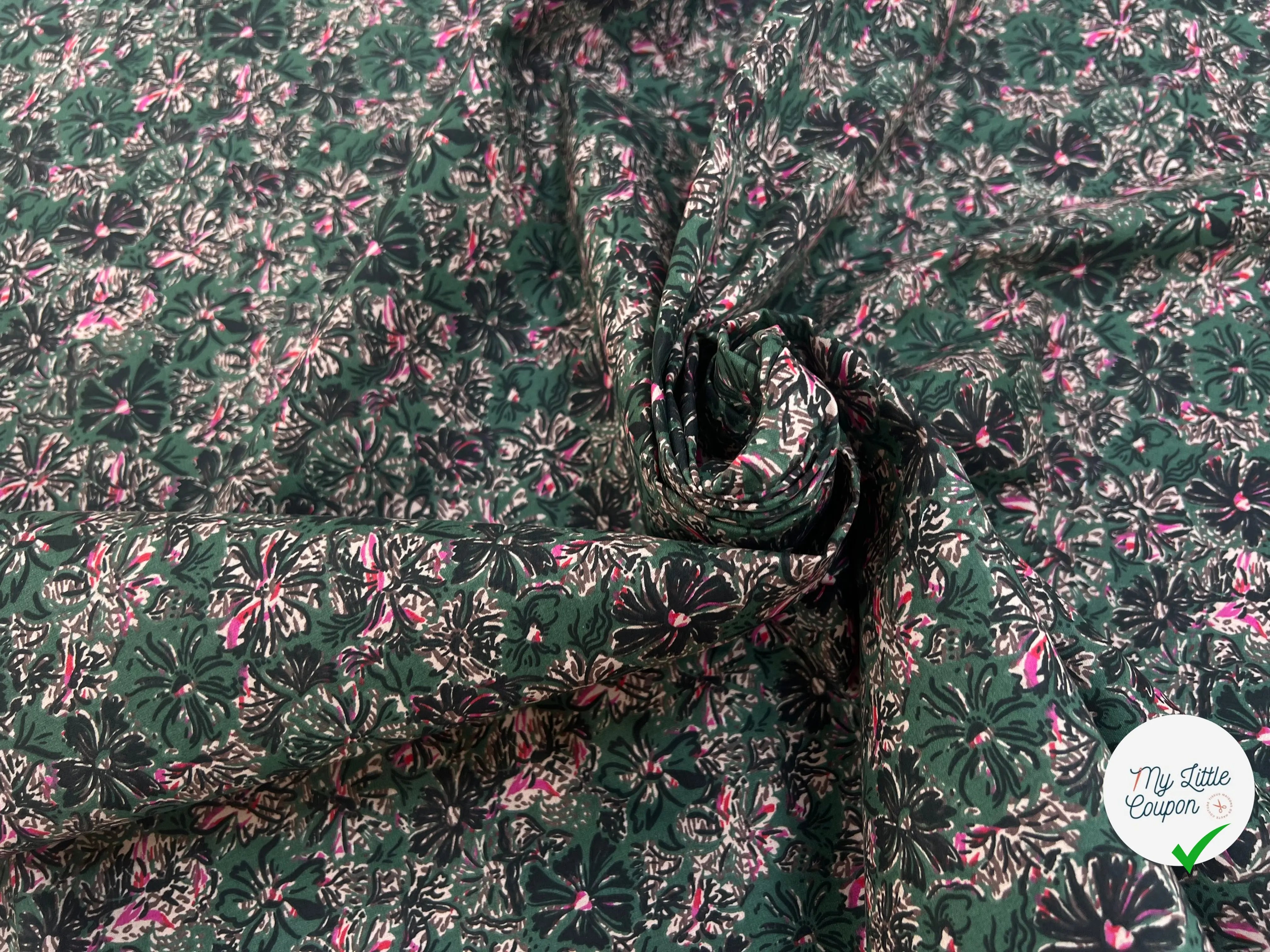 COTON IMPRIMÉ ENZA VERT / ROSE ENZA.NKDQ37ARL150020 - My Little Coupon