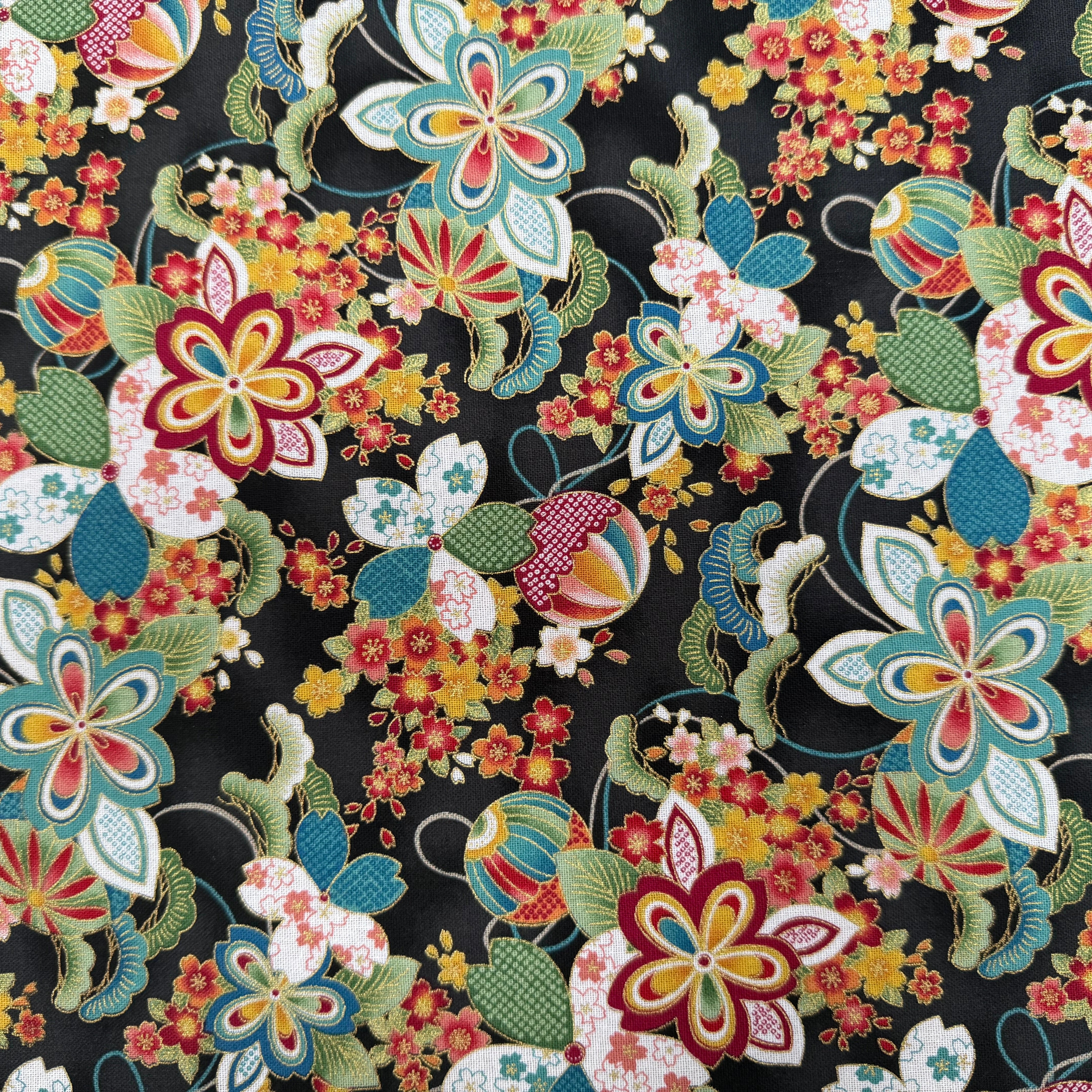 COTON IMPRIMÉ FOIL 15 NOIR 145 CM - My Little Coupon