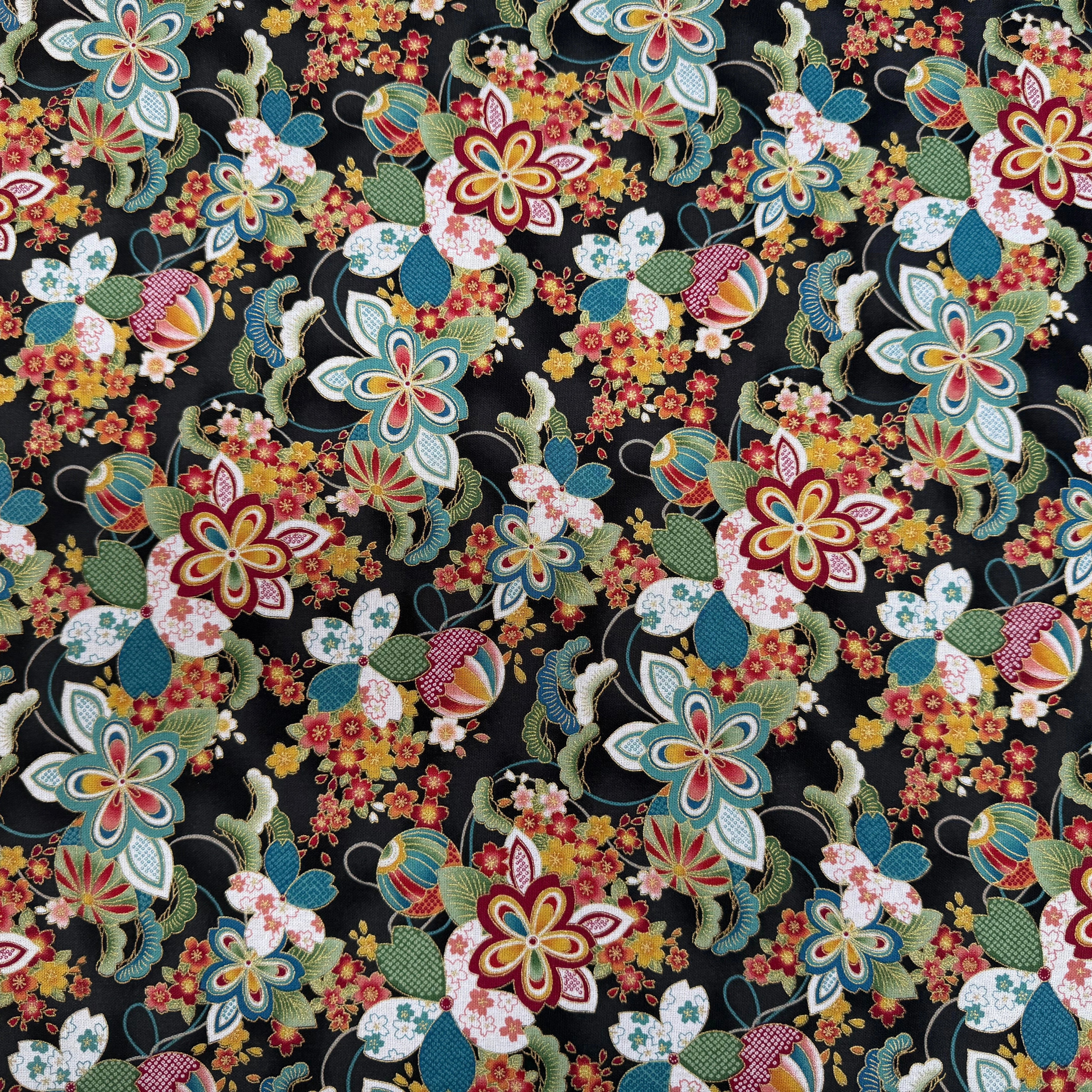 COTON IMPRIMÉ FOIL 15 NOIR 145 CM - My Little Coupon