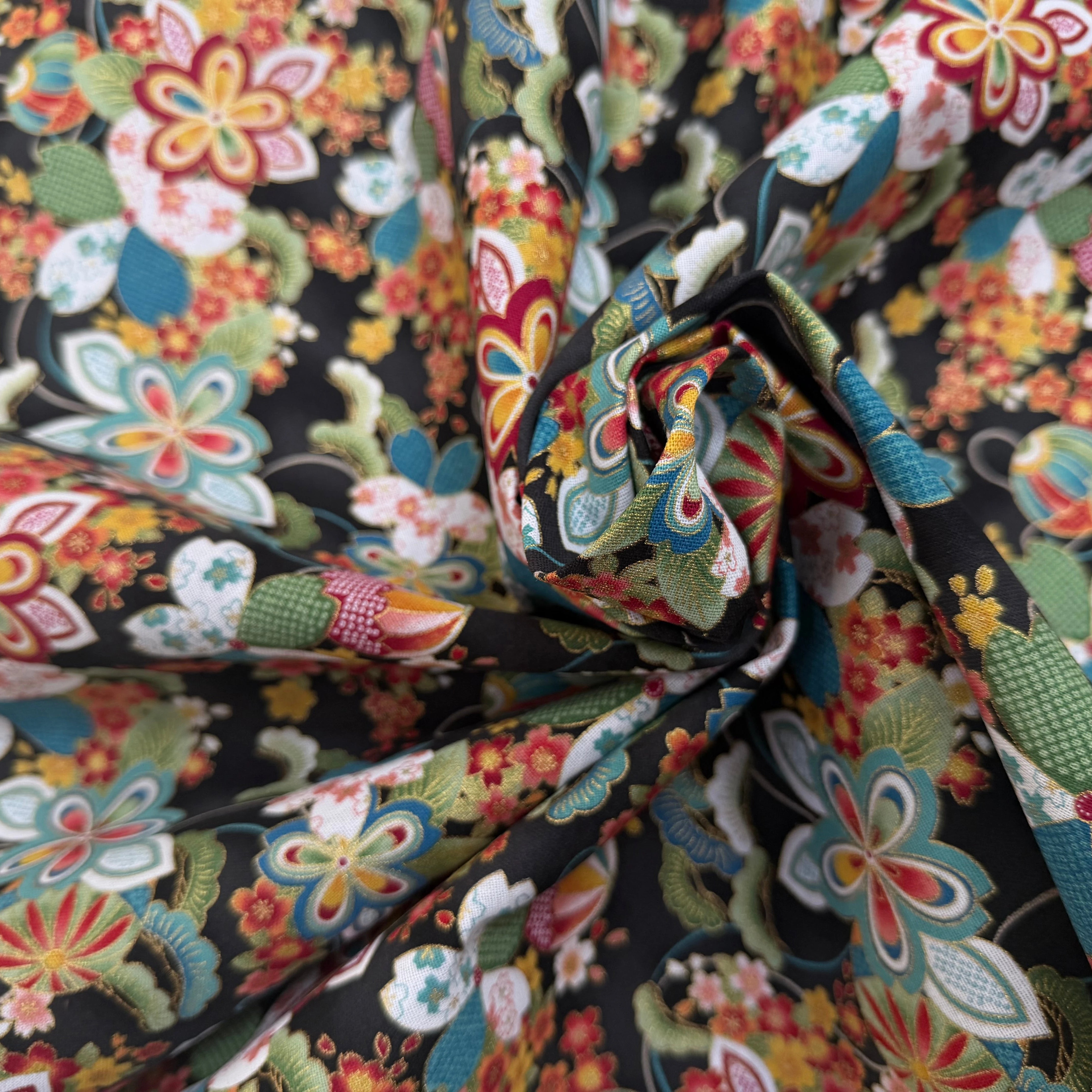 COTON IMPRIMÉ FOIL 15 NOIR 145 CM - My Little Coupon