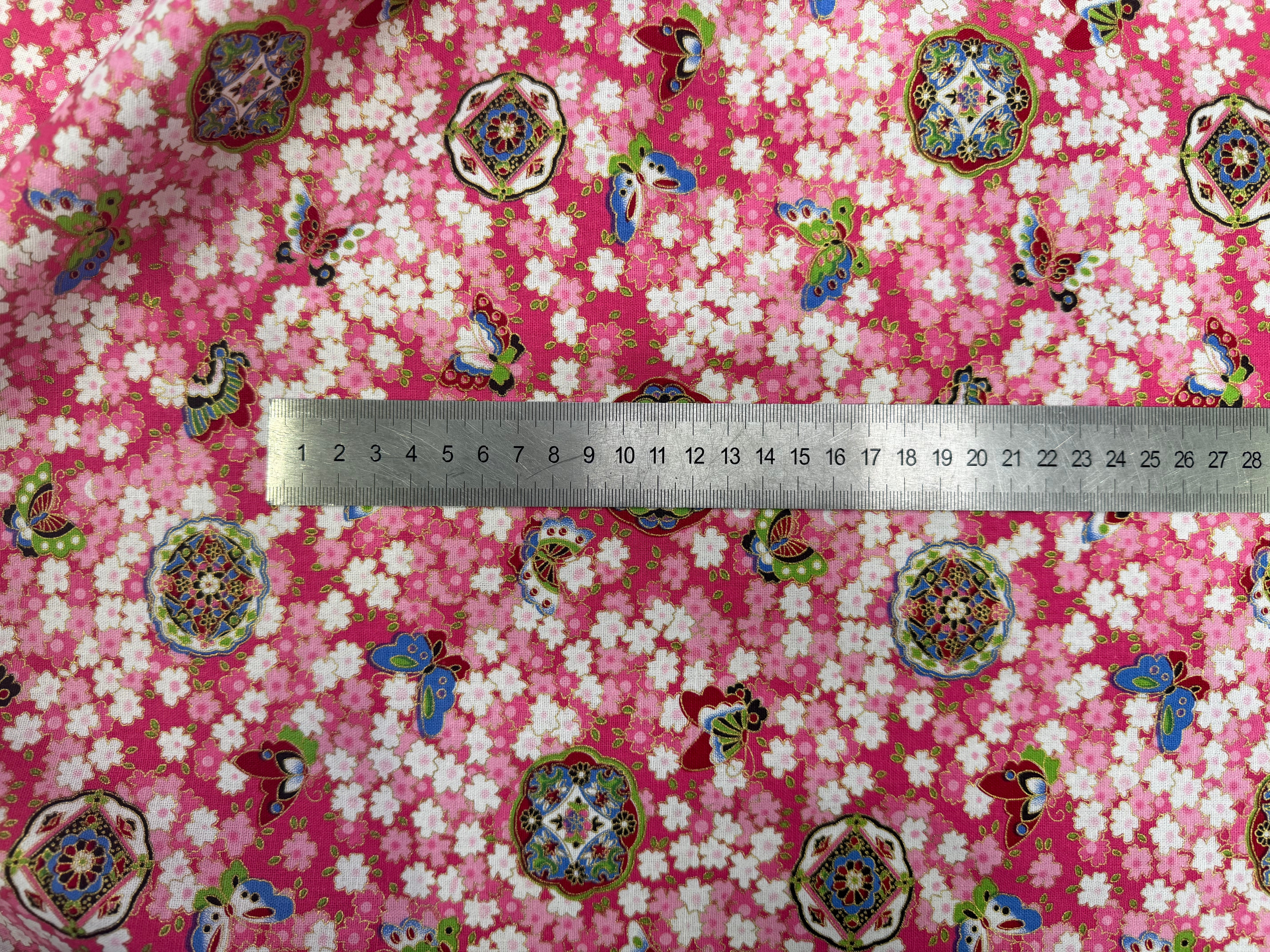 COTON IMPRIMÉ FOIL 18 ROSE 145 CM - My Little Coupon