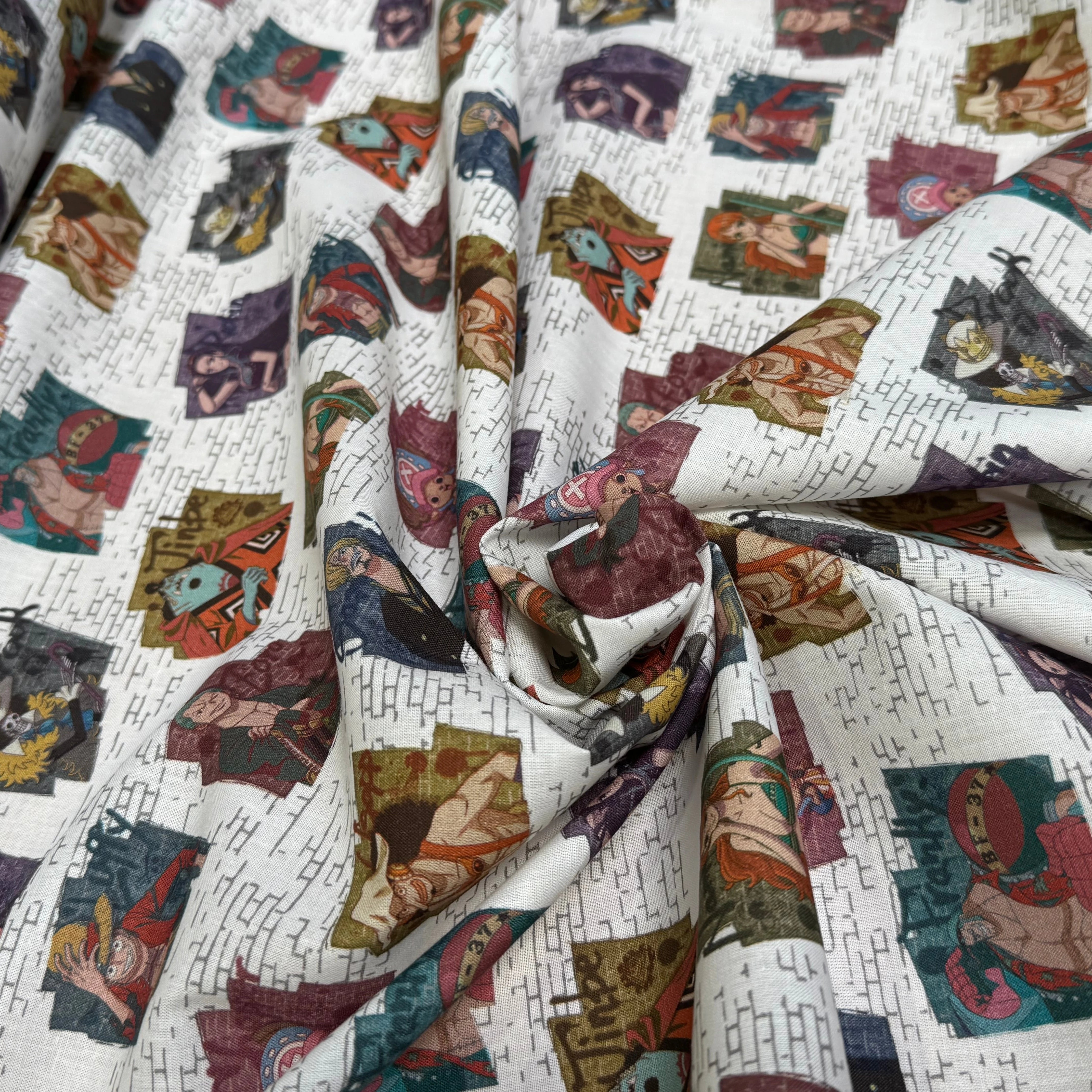COTON IMPRIMÉ ONE PIECE FISH MAN ISLAND B - My Little Coupon