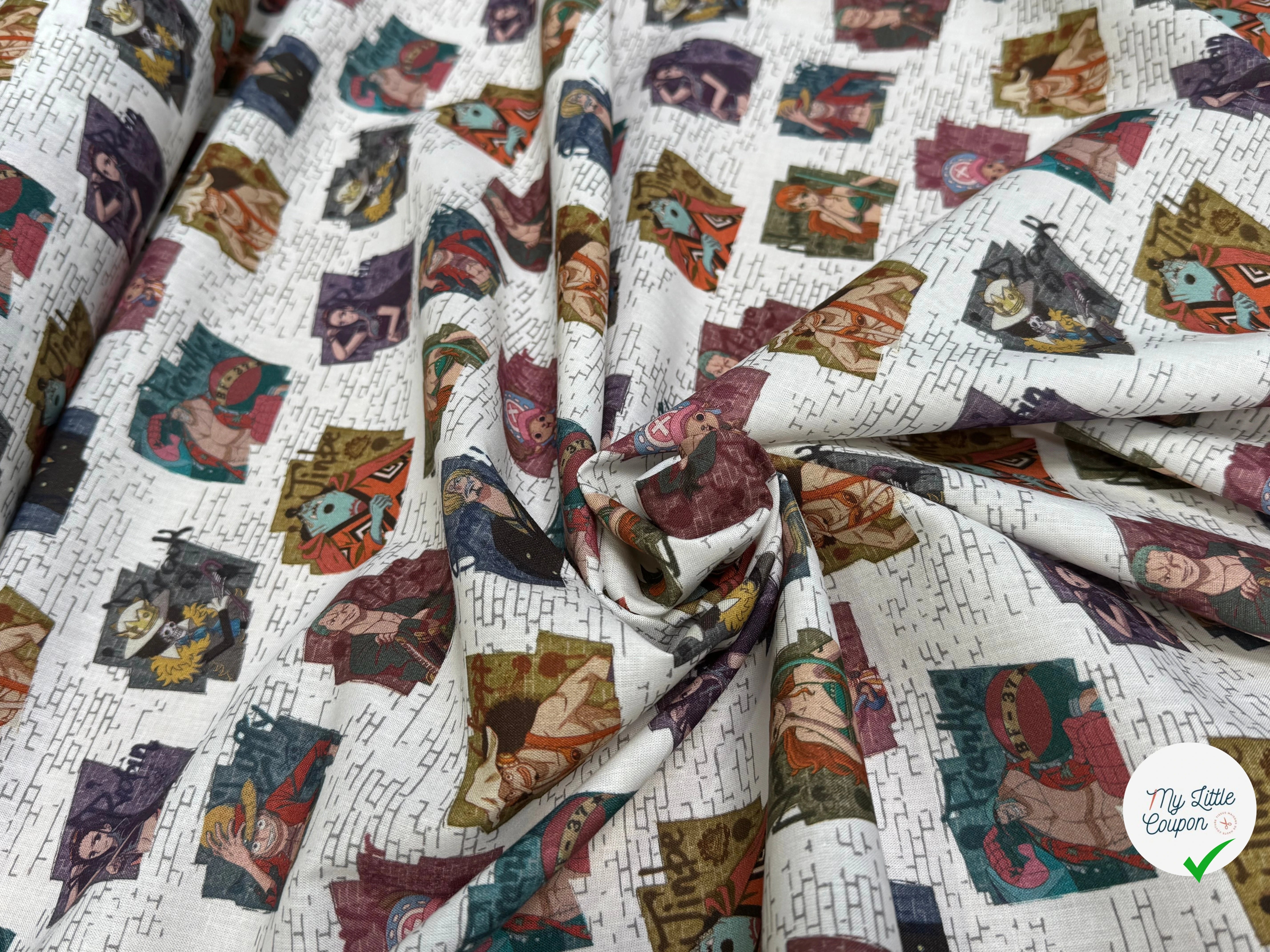 COTON IMPRIMÉ ONE PIECE FISH MAN ISLAND B - My Little Coupon