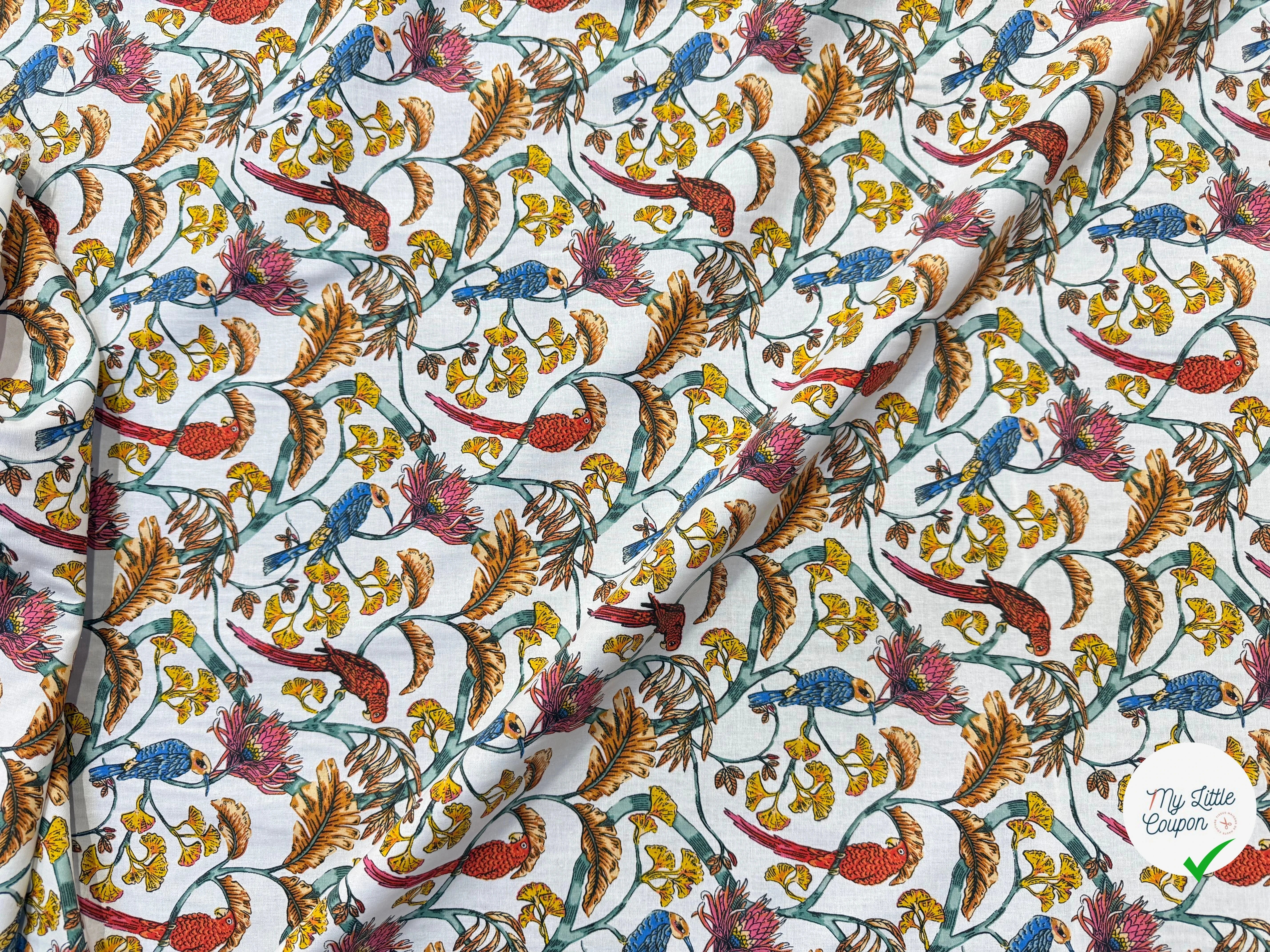 COTON IMPRIMÉ PLÉNITUDE BLANC - My Little Coupon