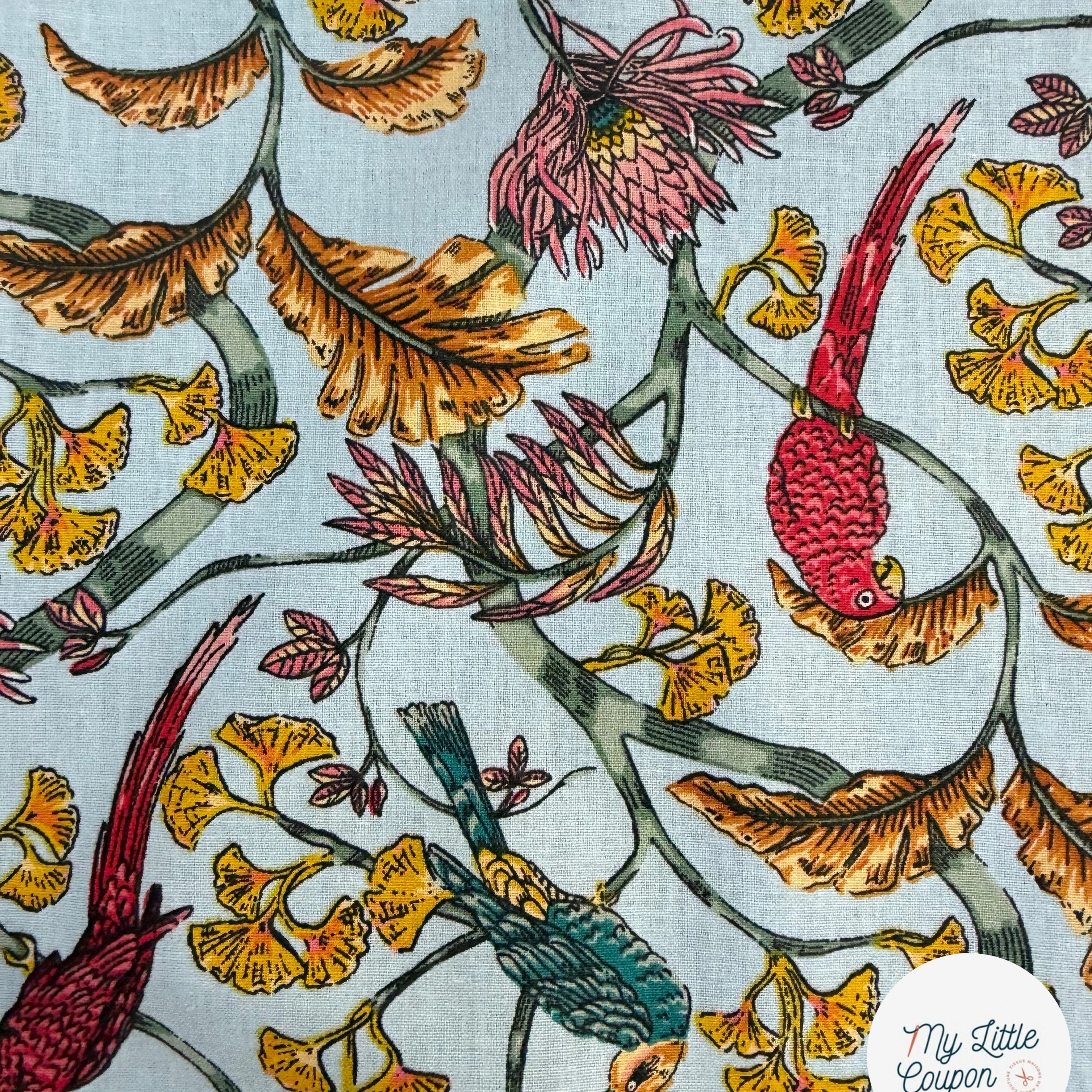 COTON IMPRIMÉ PLÉNITUDE BLEU - My Little Coupon